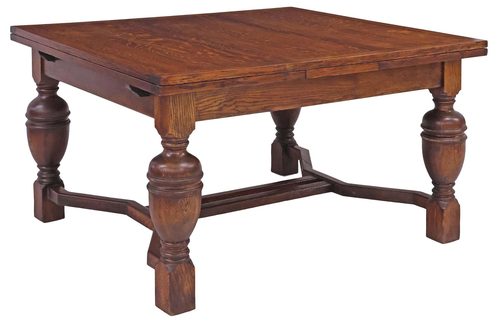 ENGLISH OAK DRAW-LEAF DINING TABLE, 96"L - 5