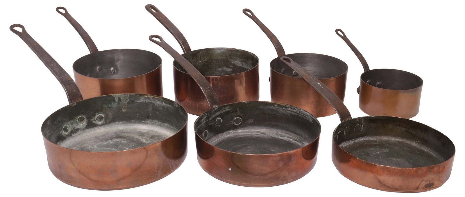 (7) FRENCH COPPER KITCHENWARE, SAUCEPANS & SHALLOW PANS (1 of 4)