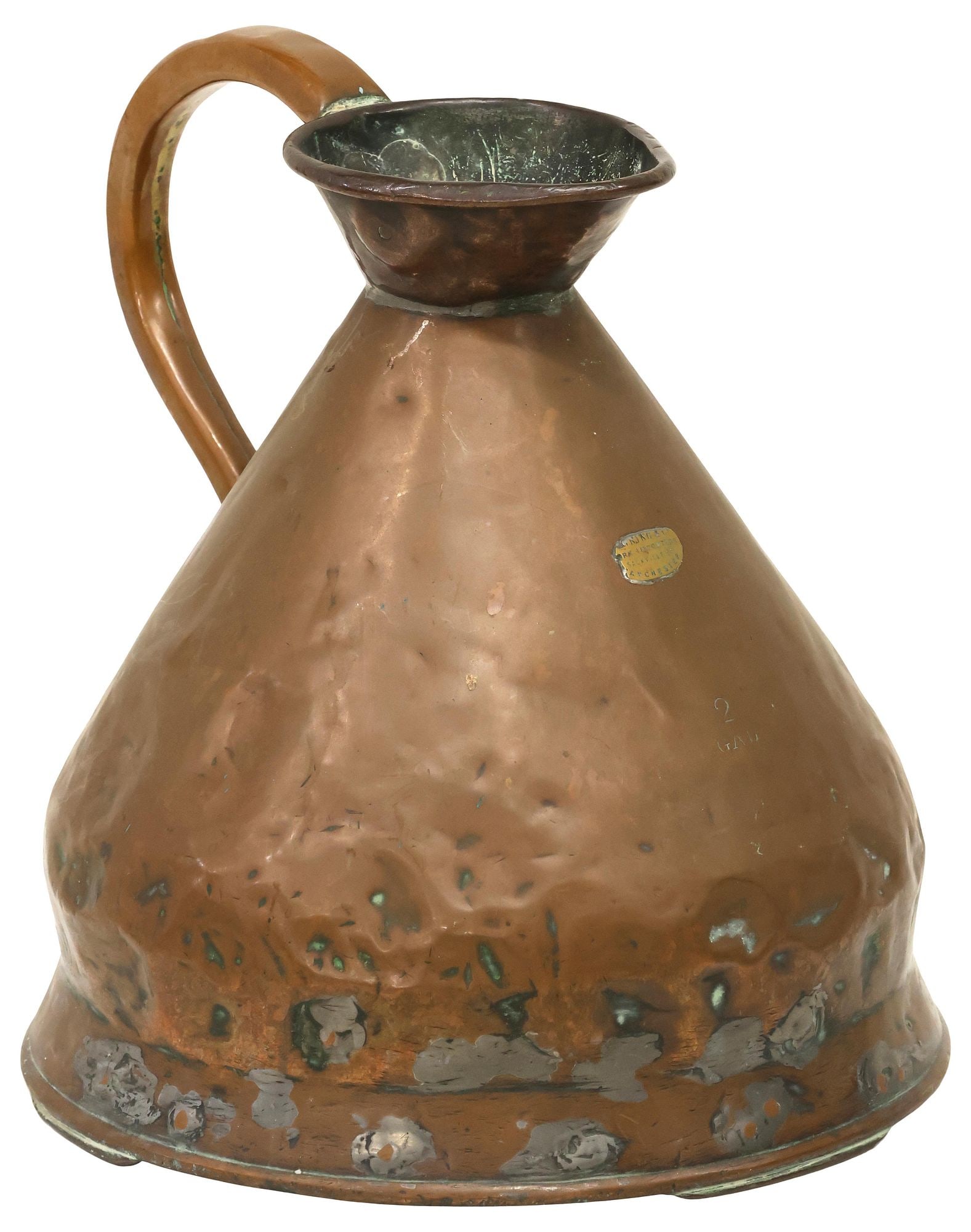 ENGLISH COPPER 1-GALLON HARVEST JUG / MEASURE, 13.5"H (1 of 5)