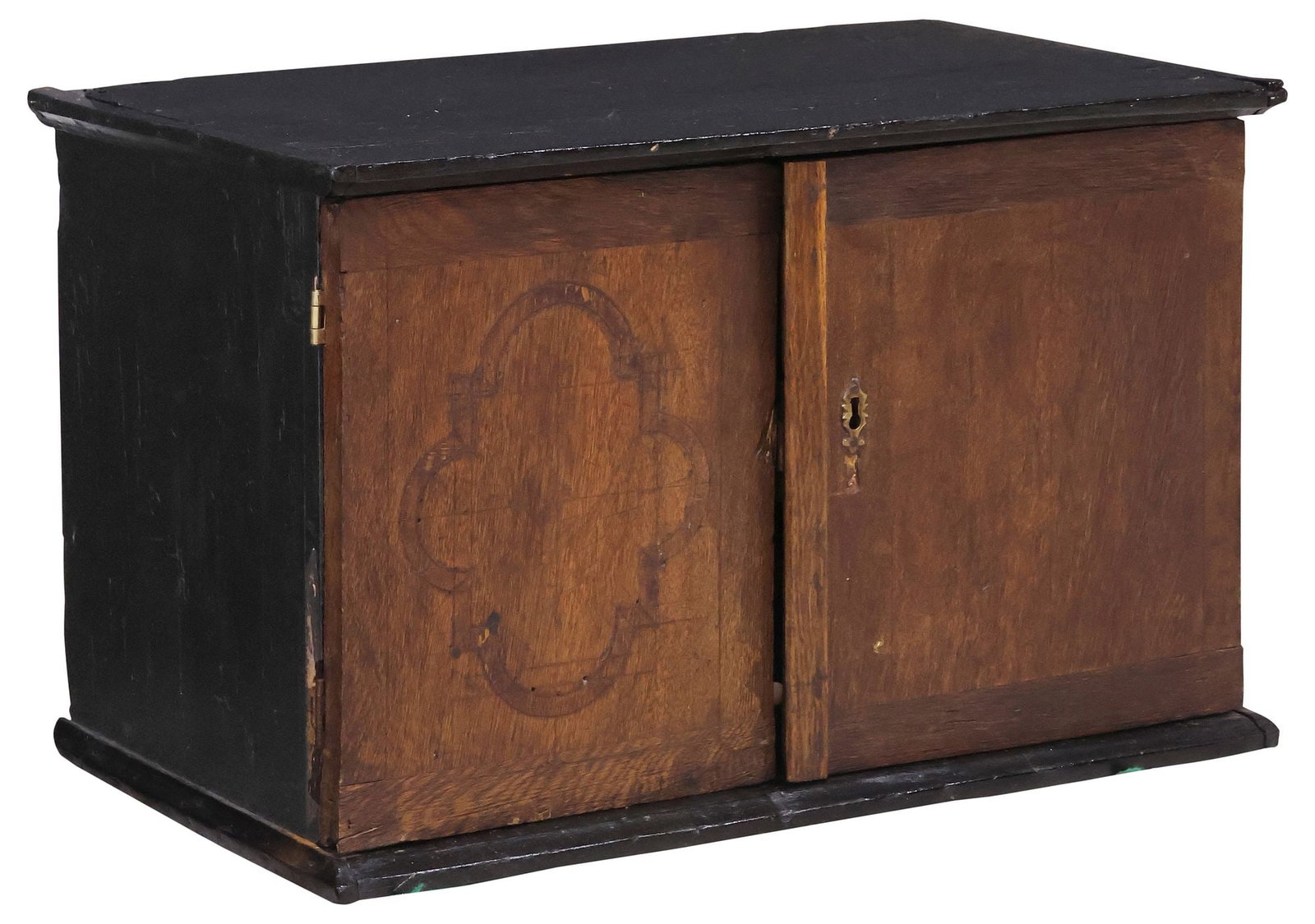ENGLISH INLAID & FITTED TABLE TOP CABINET (1 of 6)