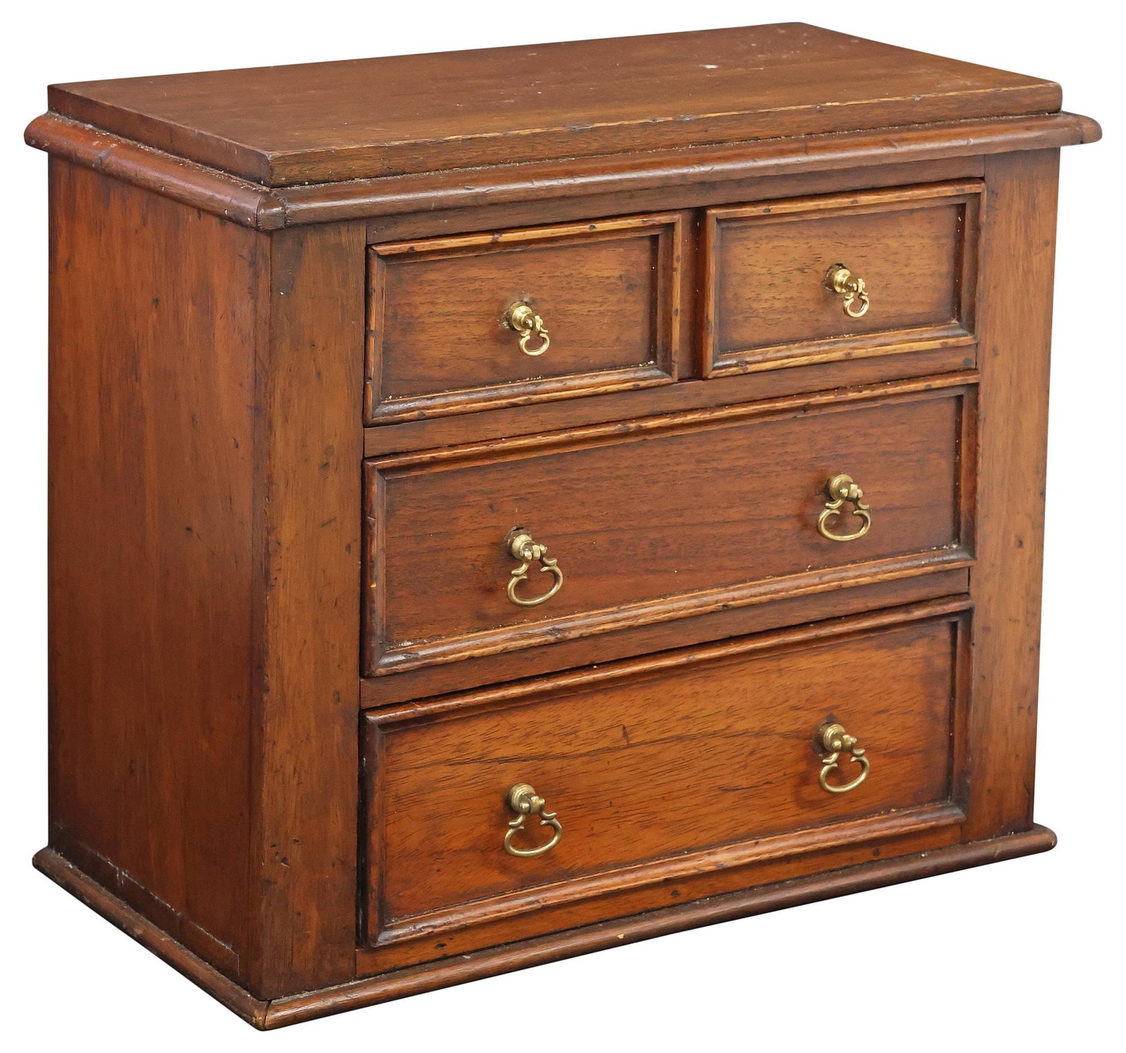 ENGLISH GEORGIAN STYLE MAHOGANY 3-DRAWER MINIATURE CHEST (1 of 5)