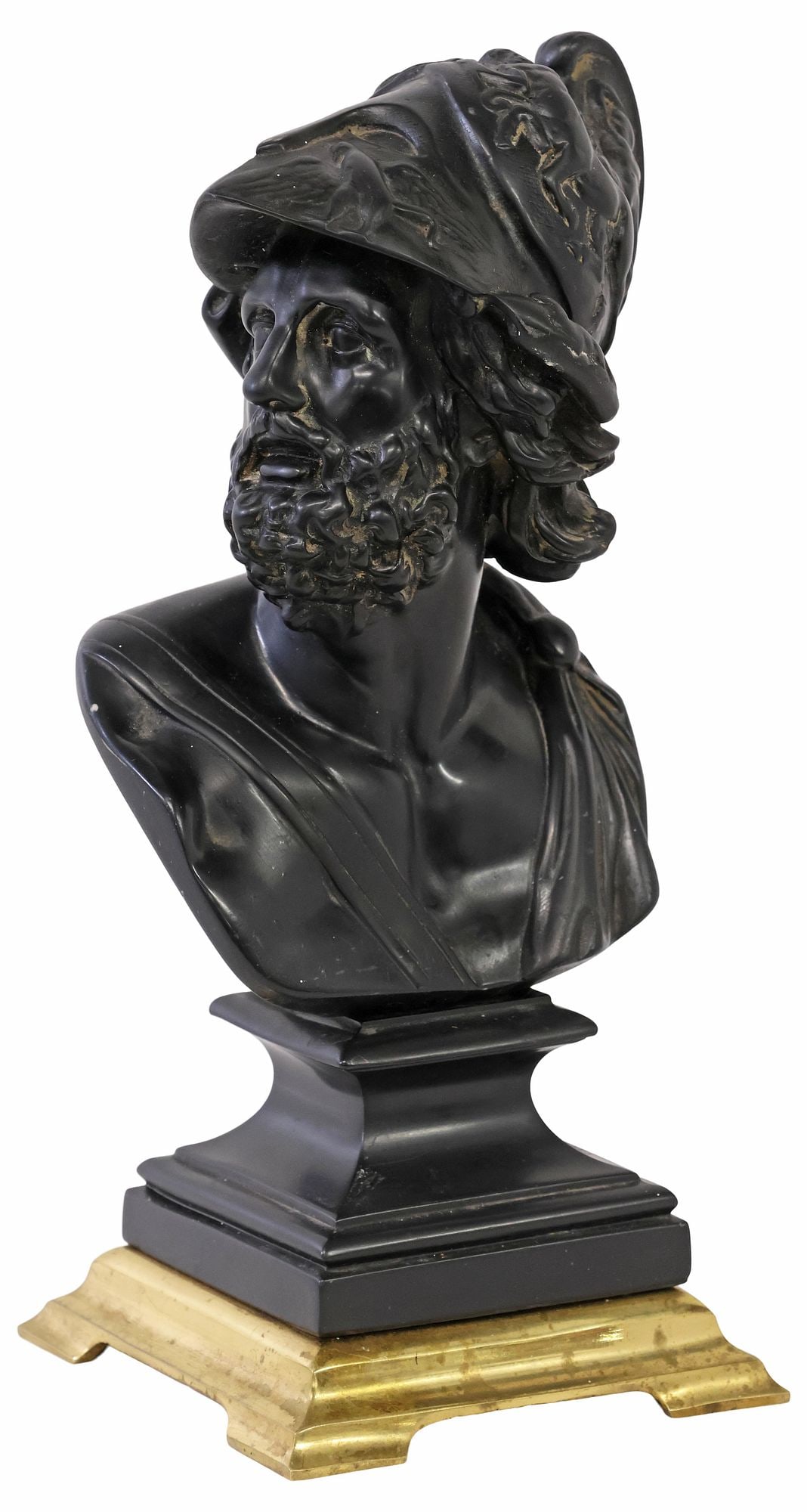 CAST COMPOSITE SCULPTURE AFTER THE CLASSICAL ANTIQUE, BUST OF AJAX (1 of 4)