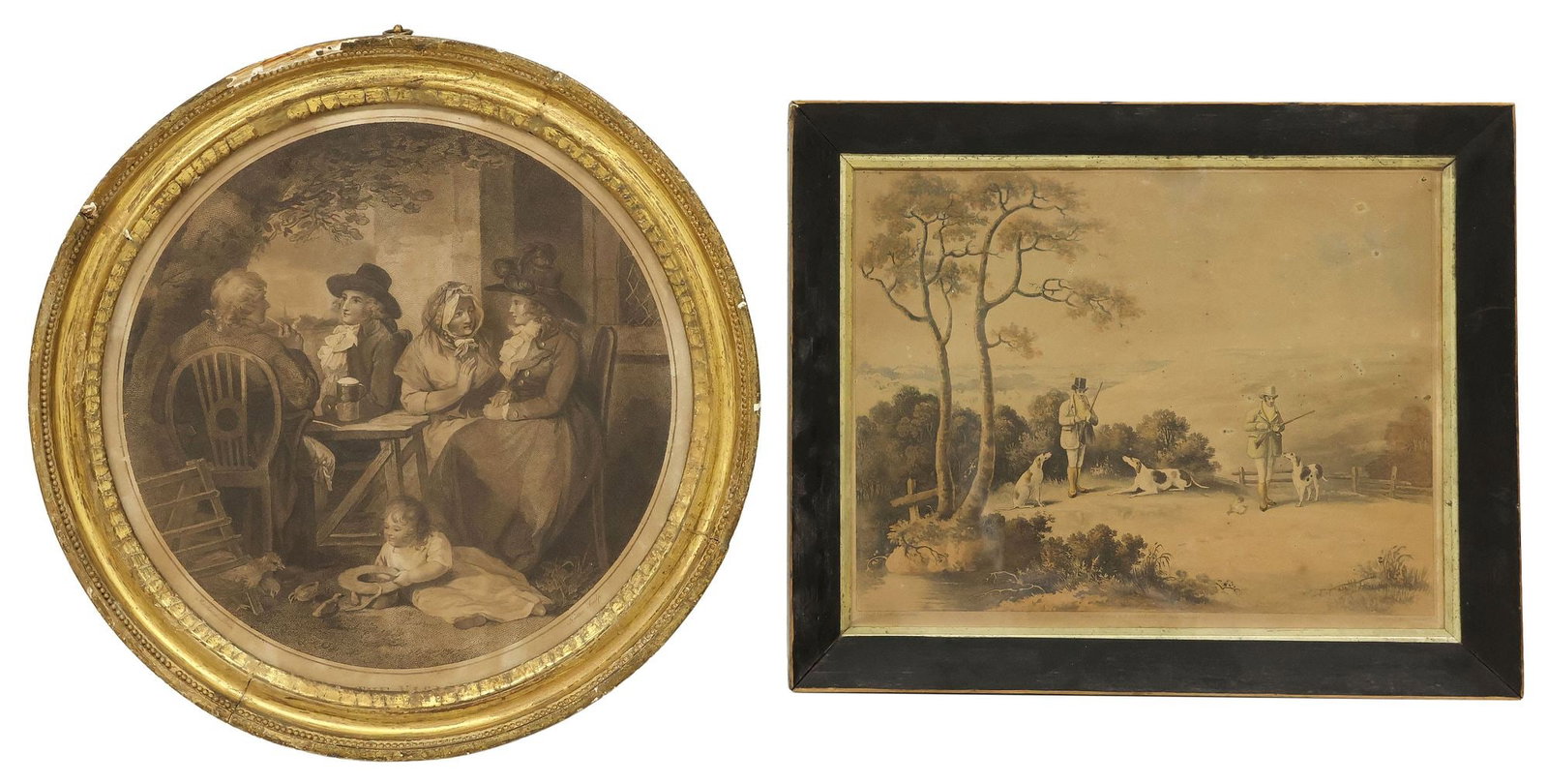 (2) ENGLISH ENGRAVINGS AFTER GEORGE MORLAND (D.1804) & DEAN WOLSTENHOLME (D.1837) (1 of 4)