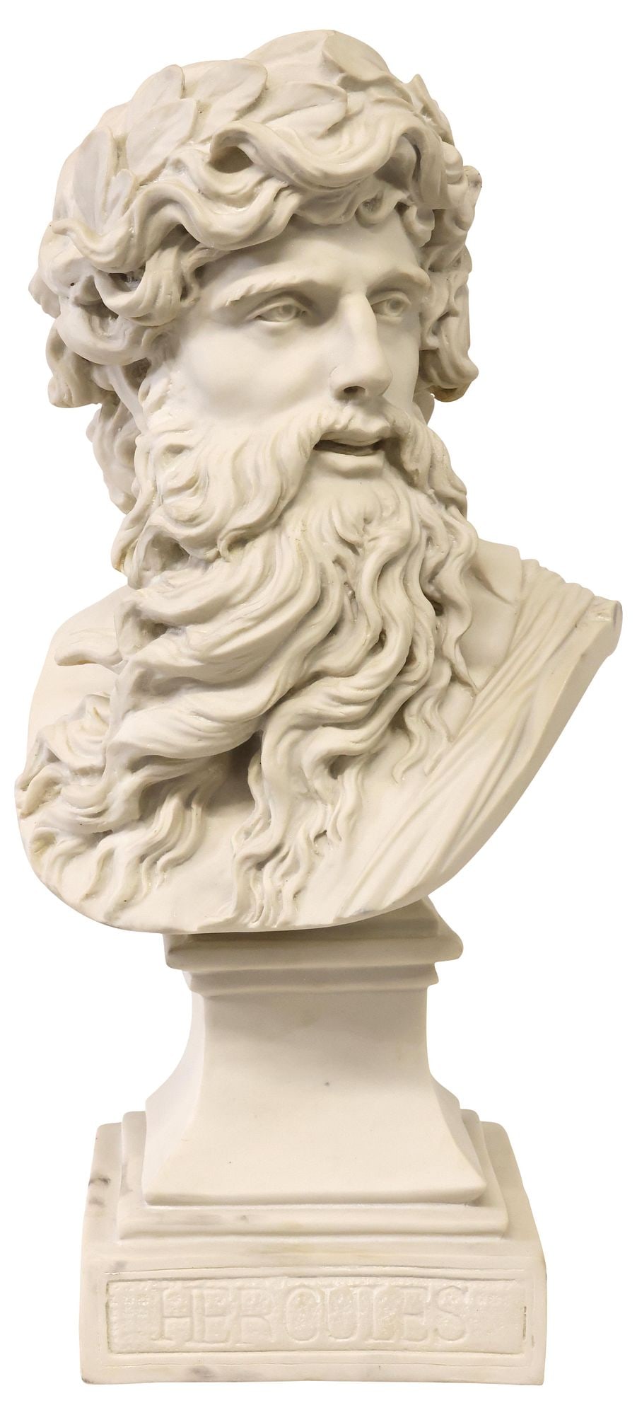 FIGURAL CAST SCULPTURE, BUST OF HERCULES (1 of 4)