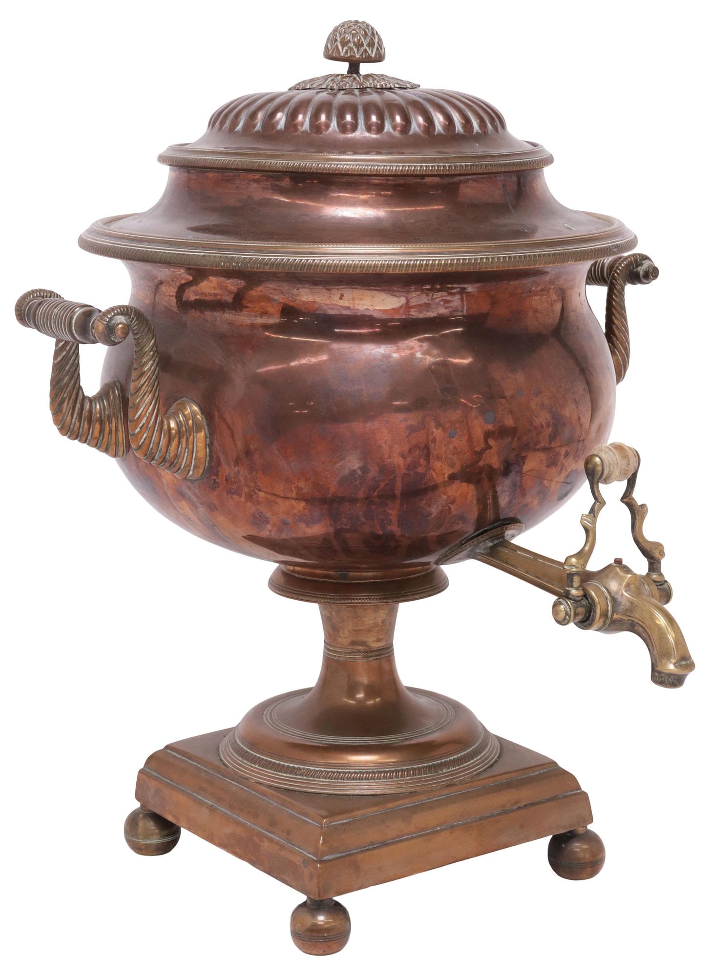 ENGLISH VICTORIAN COPPER & BRASS SAMOVAR / TEA URN (1 of 7)