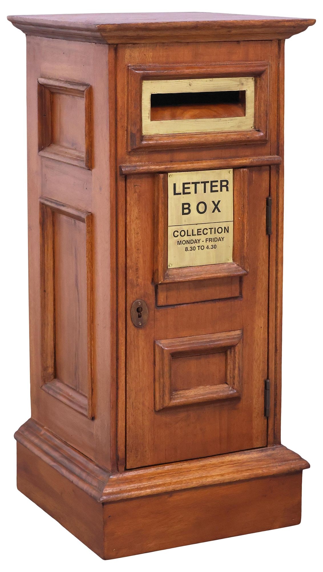 ENGLISH PILLAR-FORM MAHOGANY LETTER BOX (1 of 5)