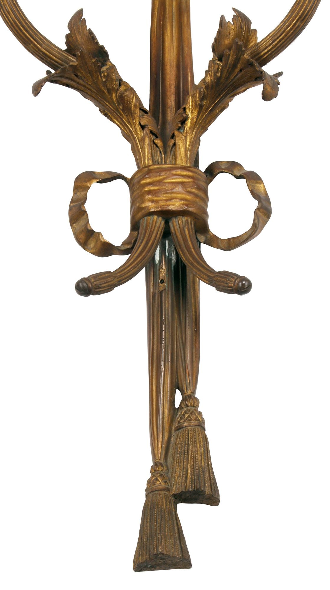 (2) LOUIS XV STYLE ORMOLU TWO-LIGHT TASSEL SCONCES - 2