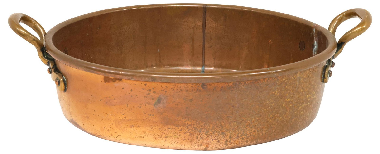 ENGLISH VICTORIAN HANDLED COPPER PAN / KETTLE (1 of 5)