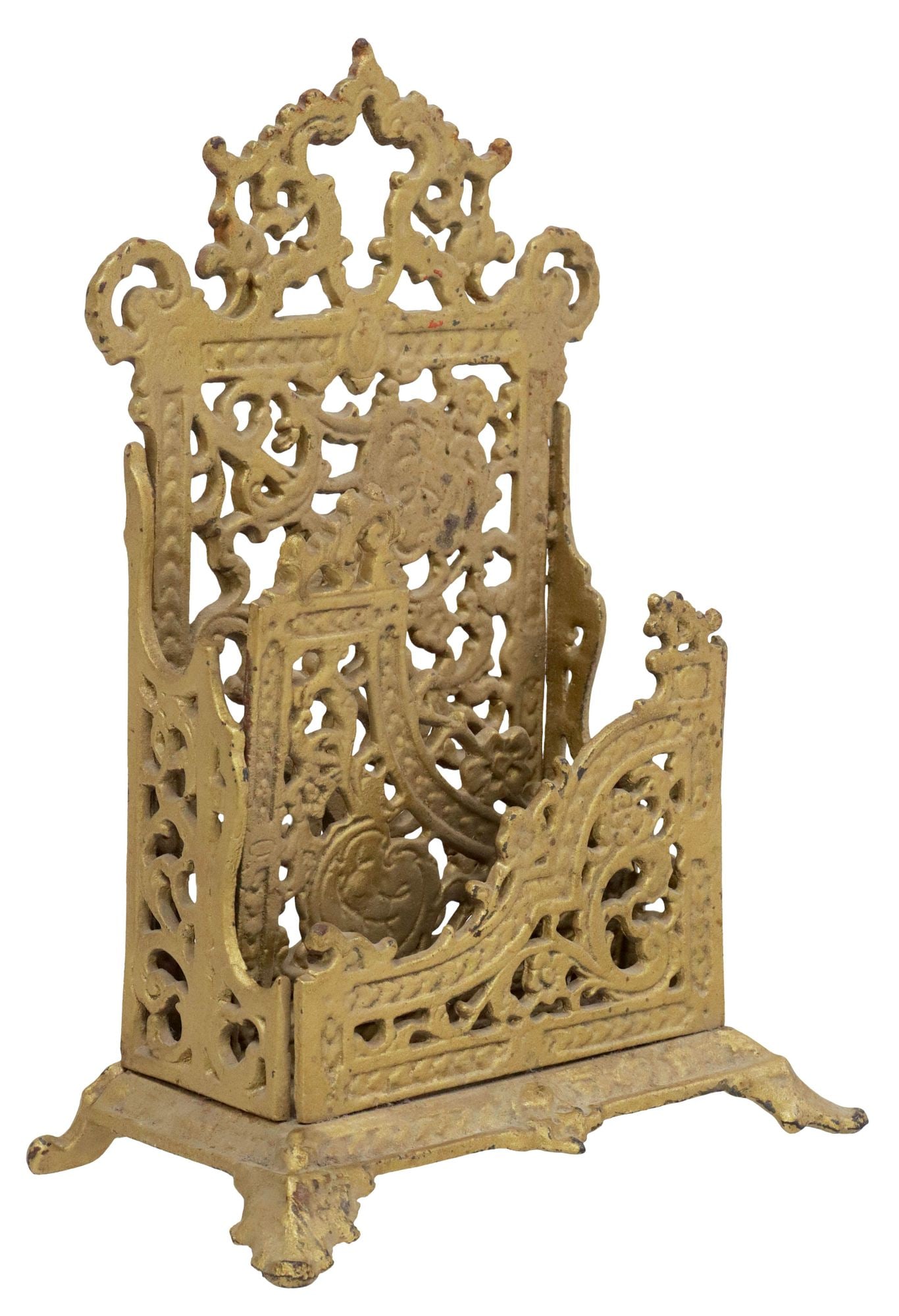 ENGLISH VICTORIAN CAST IRON LETTER/ STATIONARY RACK (1 of 5)
