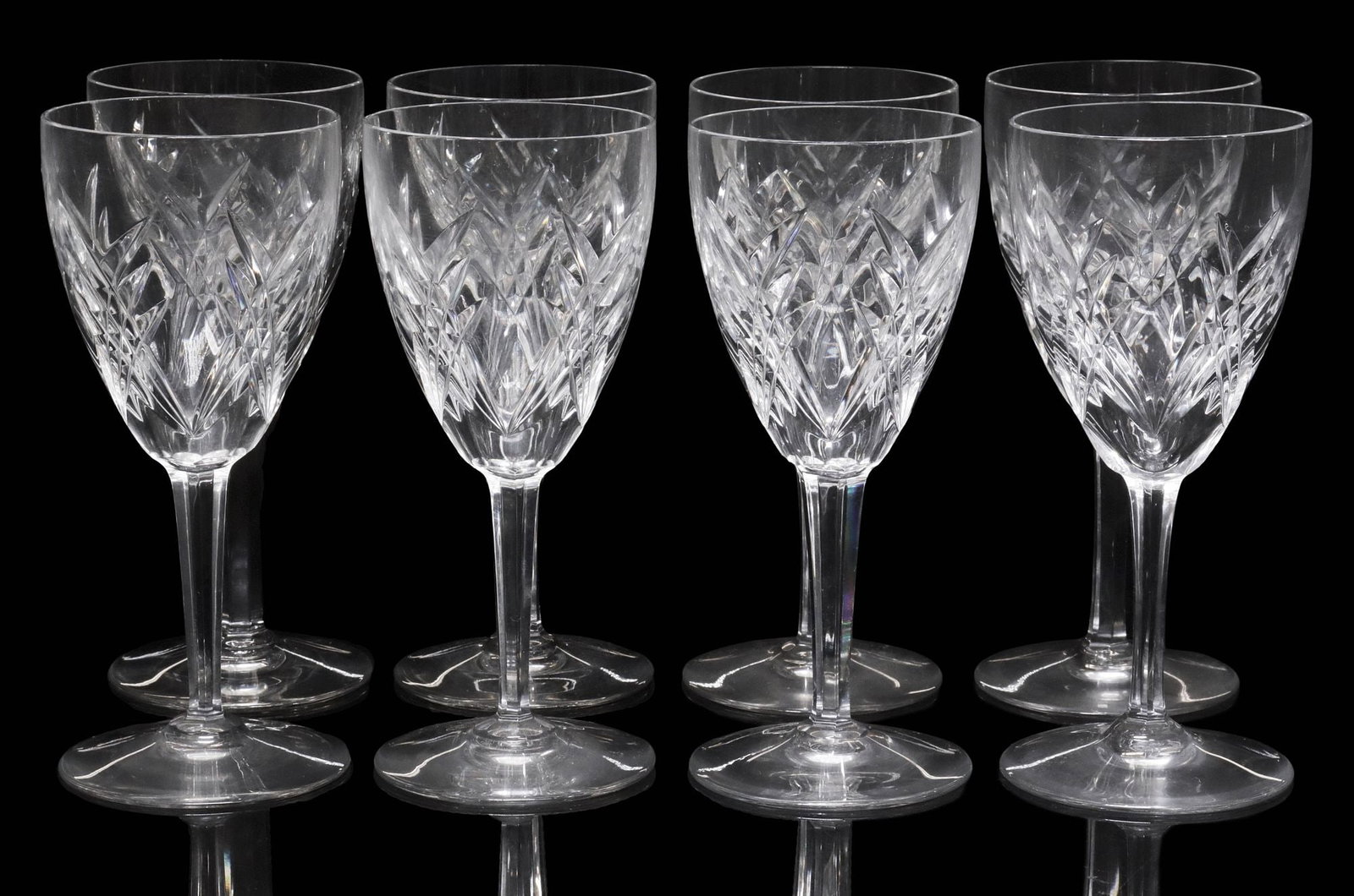 (8) FRENCH BACCARAT "AUVERGNE PERIGOLD" CUT CRYSTAL TALL WATER GOBLETS (1 of 3)