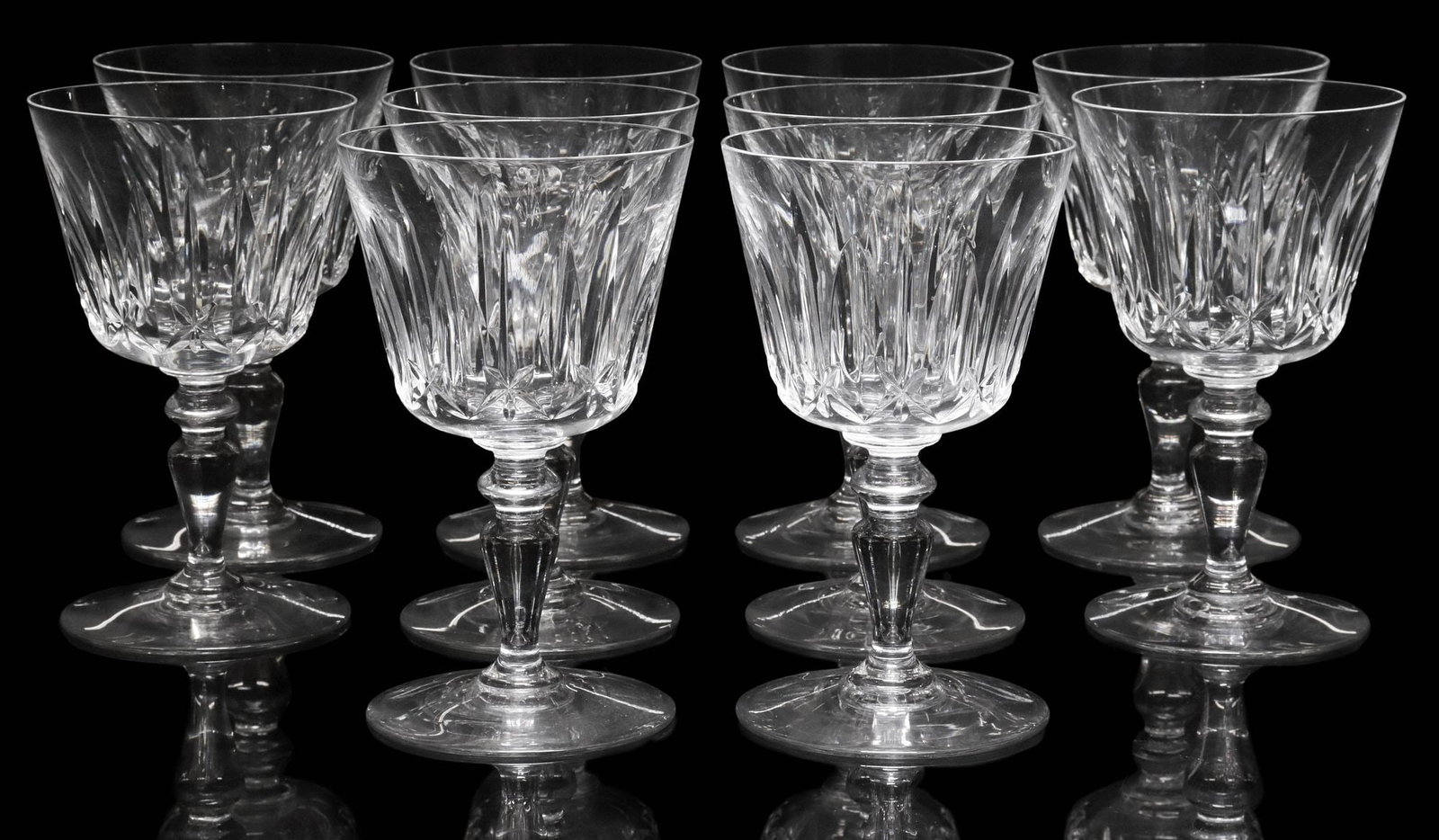 (10) BACCARAT CUT CRYSTAL 'ILE DE FRANCE' WATER GOBLETS (1 of 3)