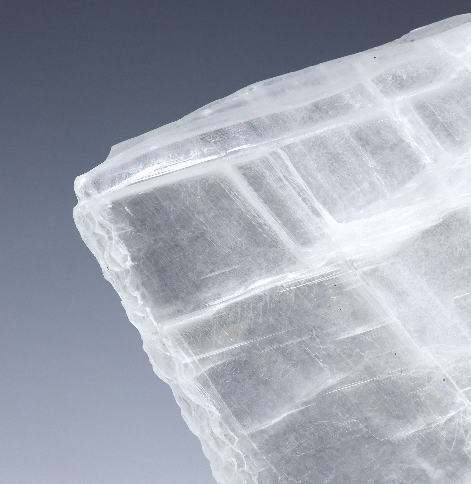 GEOLOGICAL WINDOWPANE SELENITE SPECIMEN ON MARBLE BASE - 2