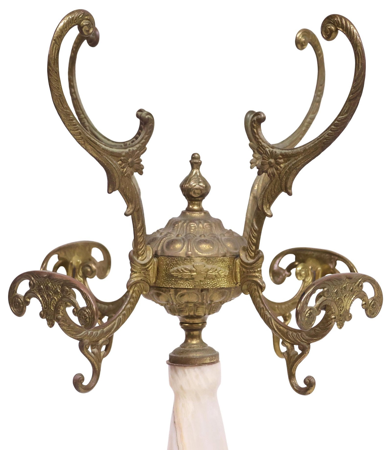 ITALIAN ONYX & GILT METAL STANDING HALL TREE (1 of 5)