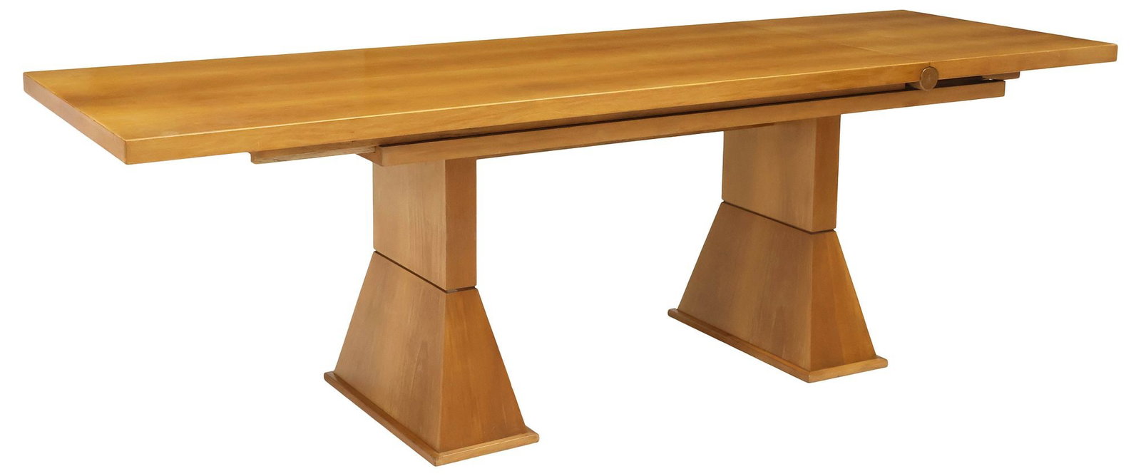 POSTMODERN TEAK SLIDING-TOP DROP-LEAF EXTENSION DINING TABLE (1 of 6)