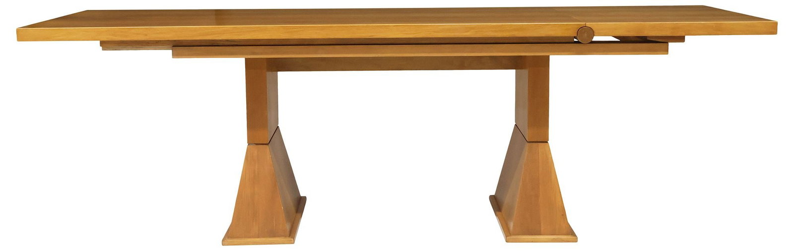 POSTMODERN TEAK SLIDING-TOP DROP-LEAF EXTENSION DINING TABLE - 2