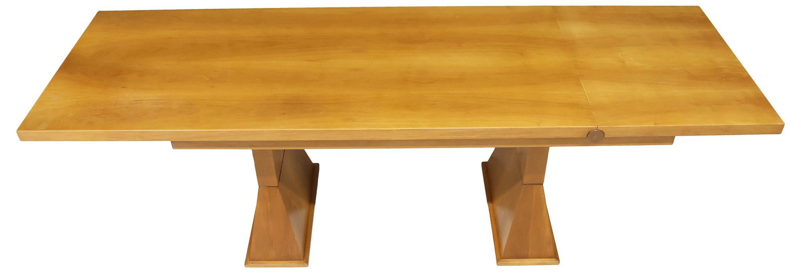 POSTMODERN TEAK SLIDING-TOP DROP-LEAF EXTENSION DINING TABLE - 3