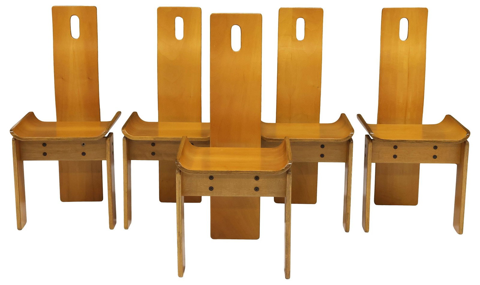 (5) EDOARDO LANDI (ATTRIB., B.1937) FOR NIKOL BENTWOOD DINING CHAIRS (1 of 3)