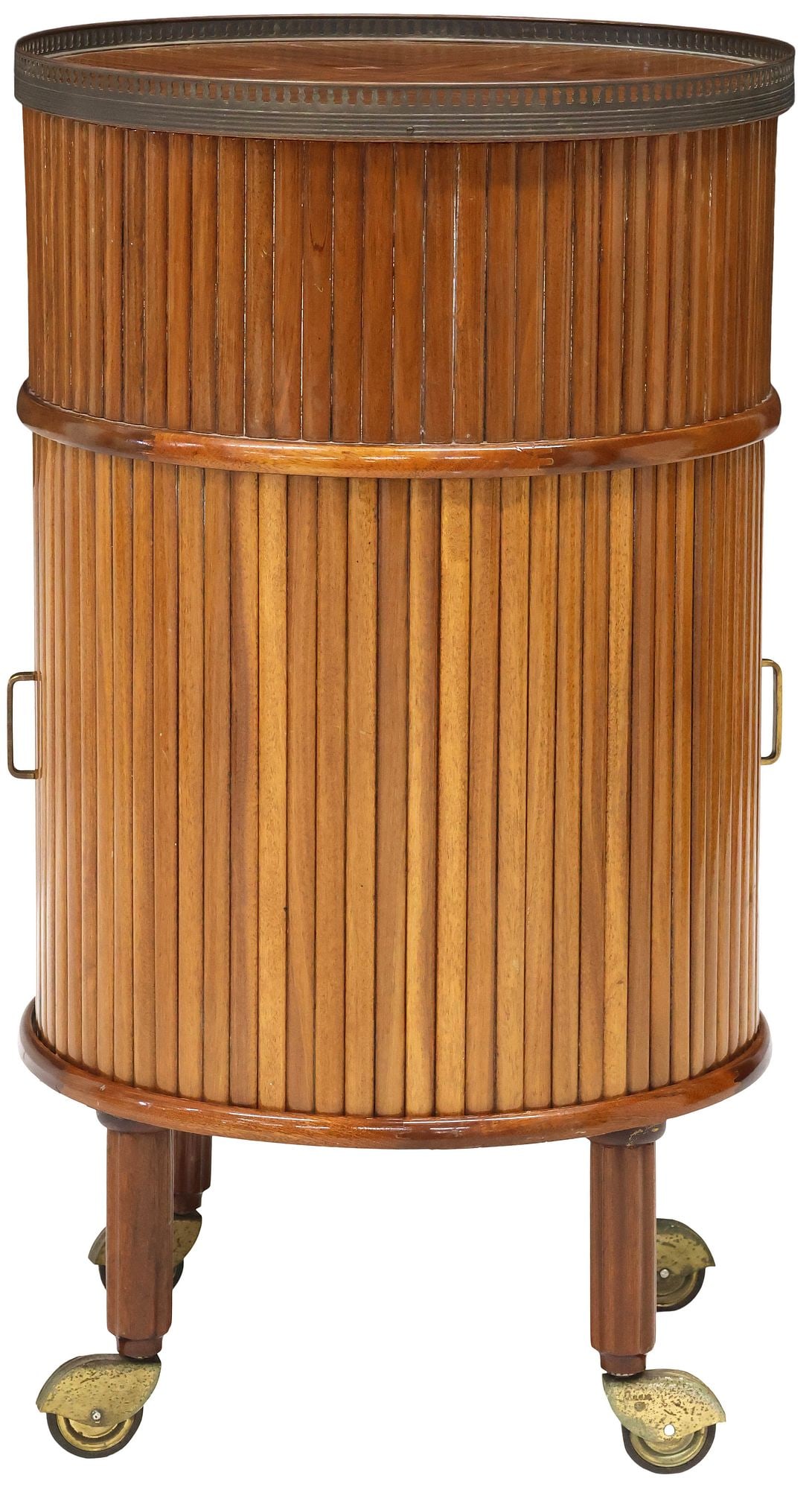 VINTAGE TAMBOUR DRUM BAR CABINET / SERVICE CART (1 of 5)