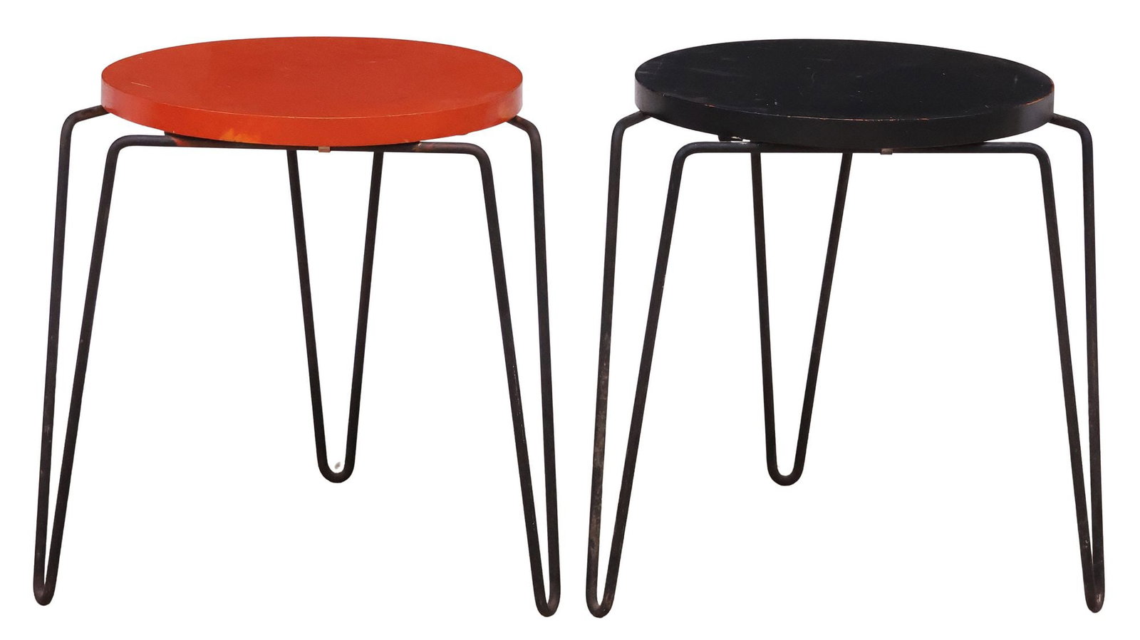 (2) AFTER FLORENCE KNOLL MODEL 75 MID-CENTURY HAIRPIN STACKING TABLES (1 of 3)