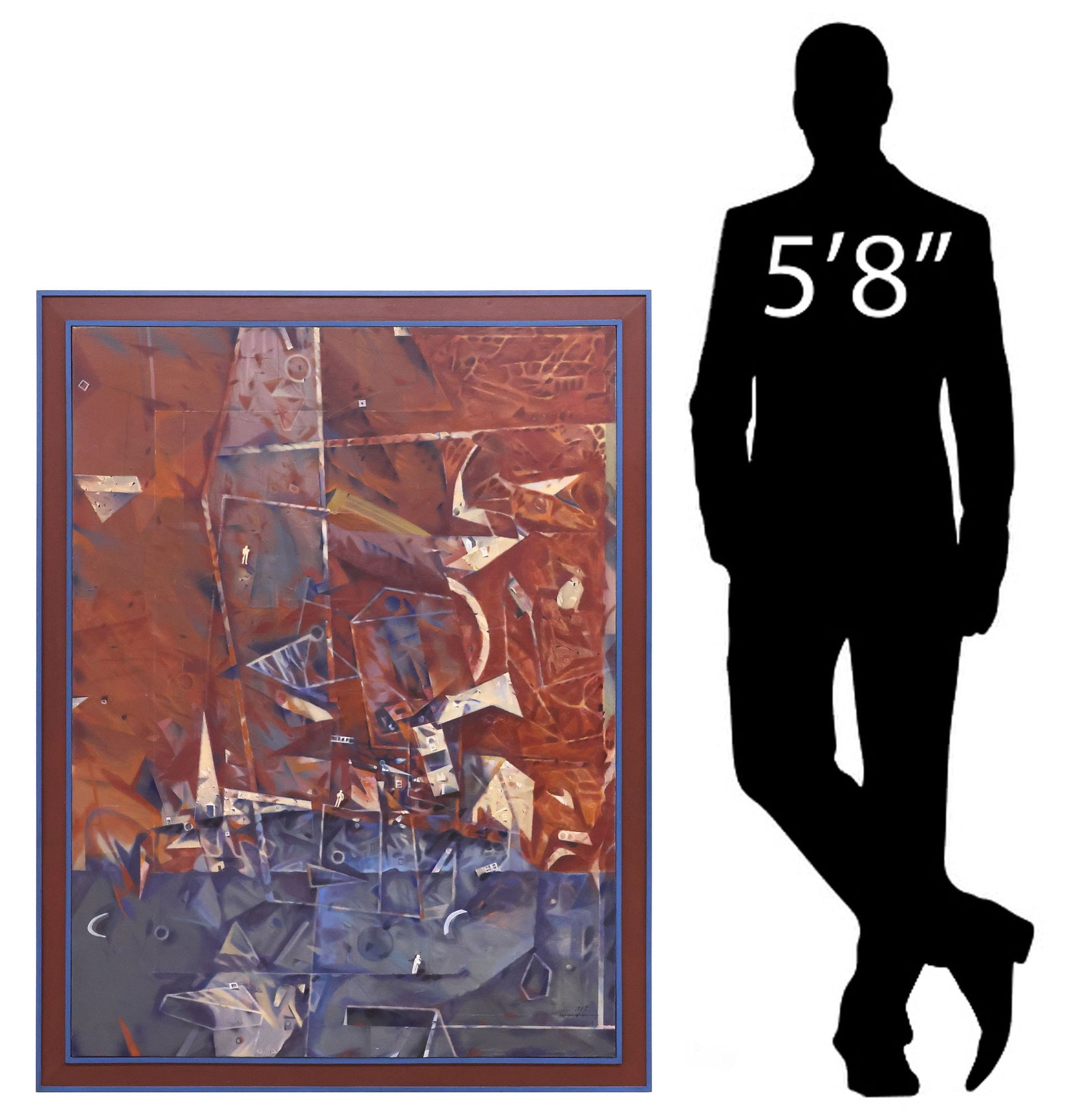 ASSADOUR BEZDIKIAN (B.1943) 'PAYSAGE VERTICAL' ABSTRACT PAINTING, 51" X 38": Framed oil on canvas painting, "Paysage Vertical," signed lower right Assadour (Assadour Bezdikian, Lebanese-Armenian, b.1943), additional artist signature verso, titled, dated 1988/ [19]89,