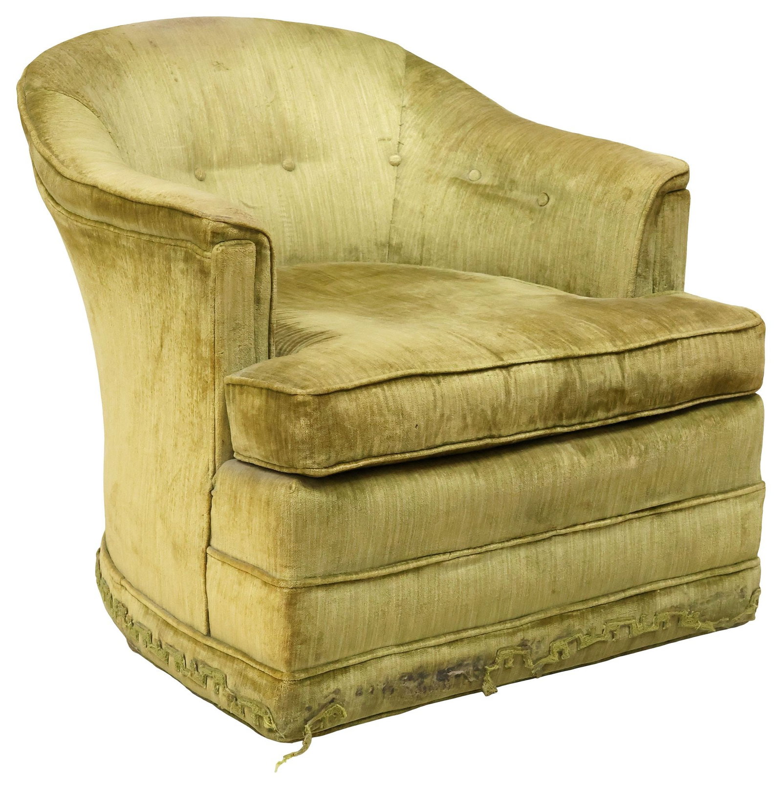 FRANK LLOYD WRIGHT FOR HENREDON MID-CENTURY SWIVEL CLUB CHAIR (1 of 3)