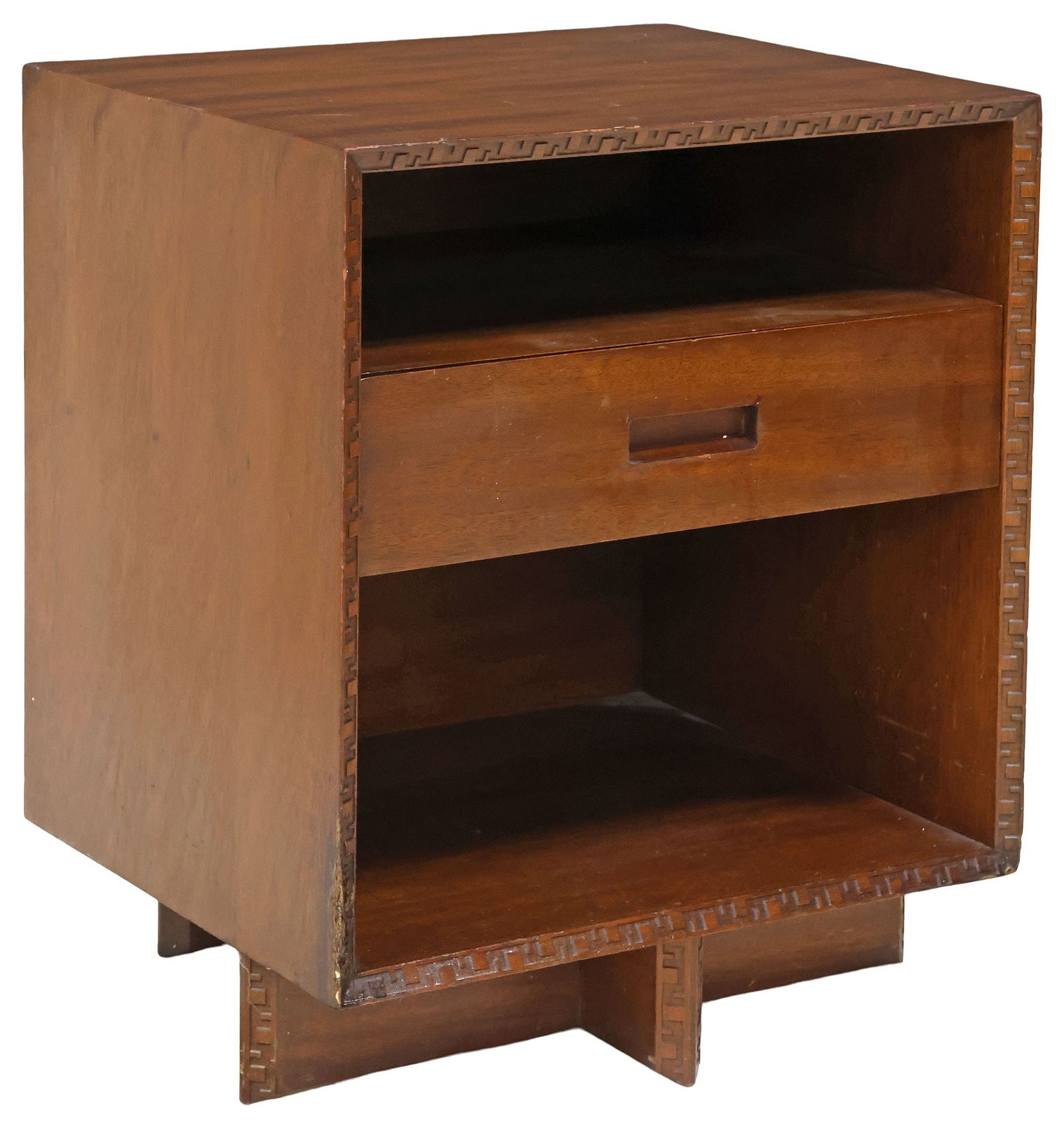 FRANK LLOYD WRIGHT FOR HENREDON 'TALIESIN' MID-CENTURY NIGHTSTAND (1 of 5)