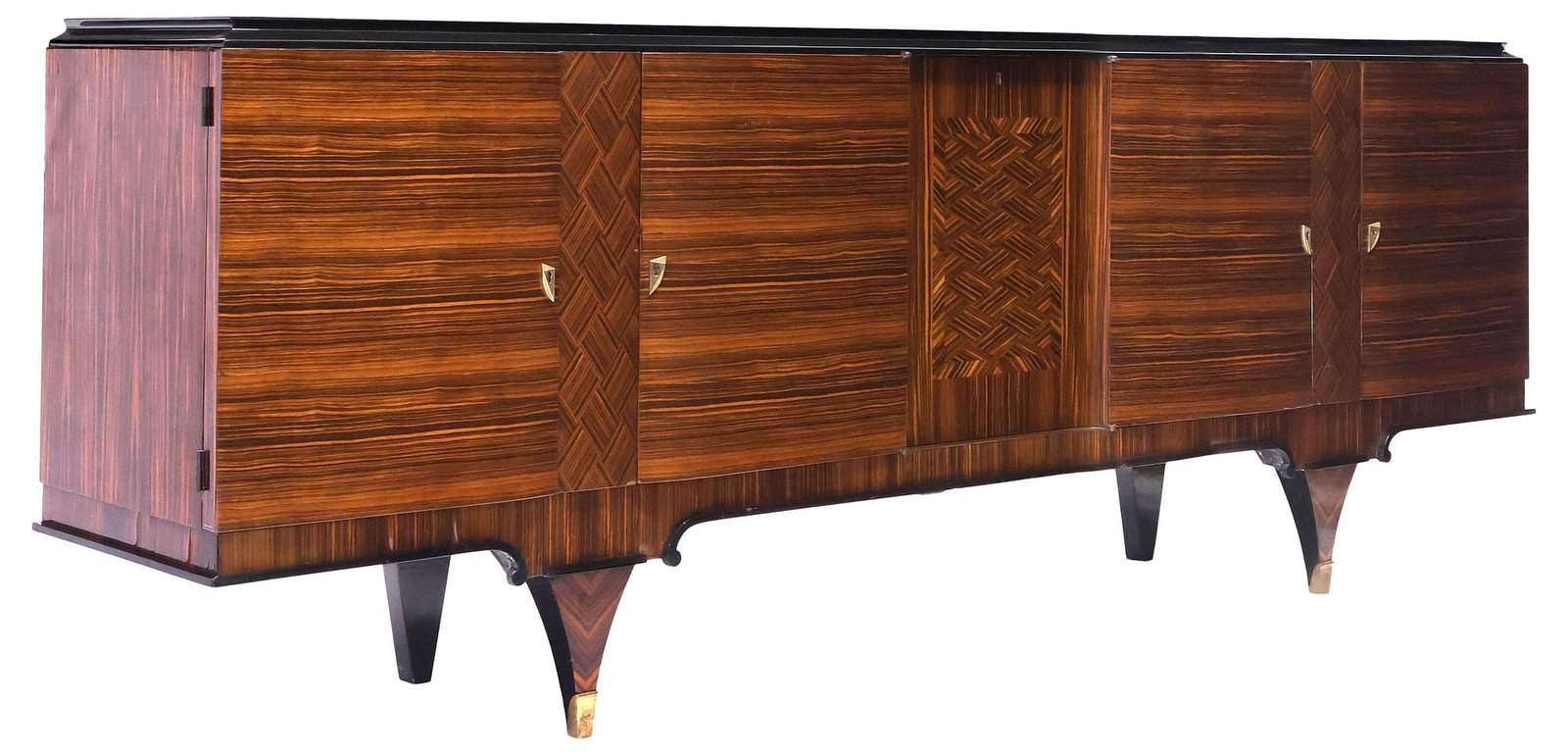 FRENCH MID-CENTURY MODERN LACQUERED EXOTIC VENEER SIDEBOARD (1 of 6)