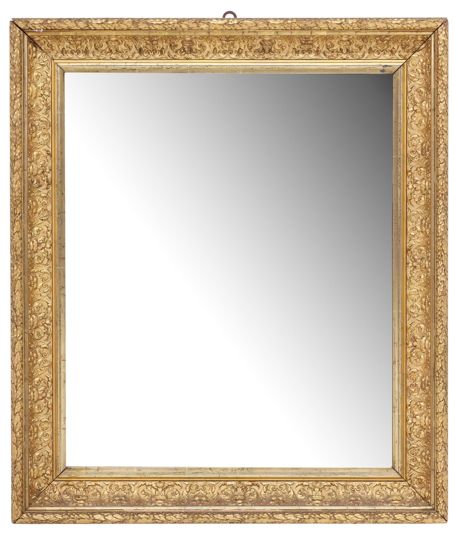 FRENCH MOLDED GILTWOOD RECTANGULAR WALL MIRROR (1 of 3)