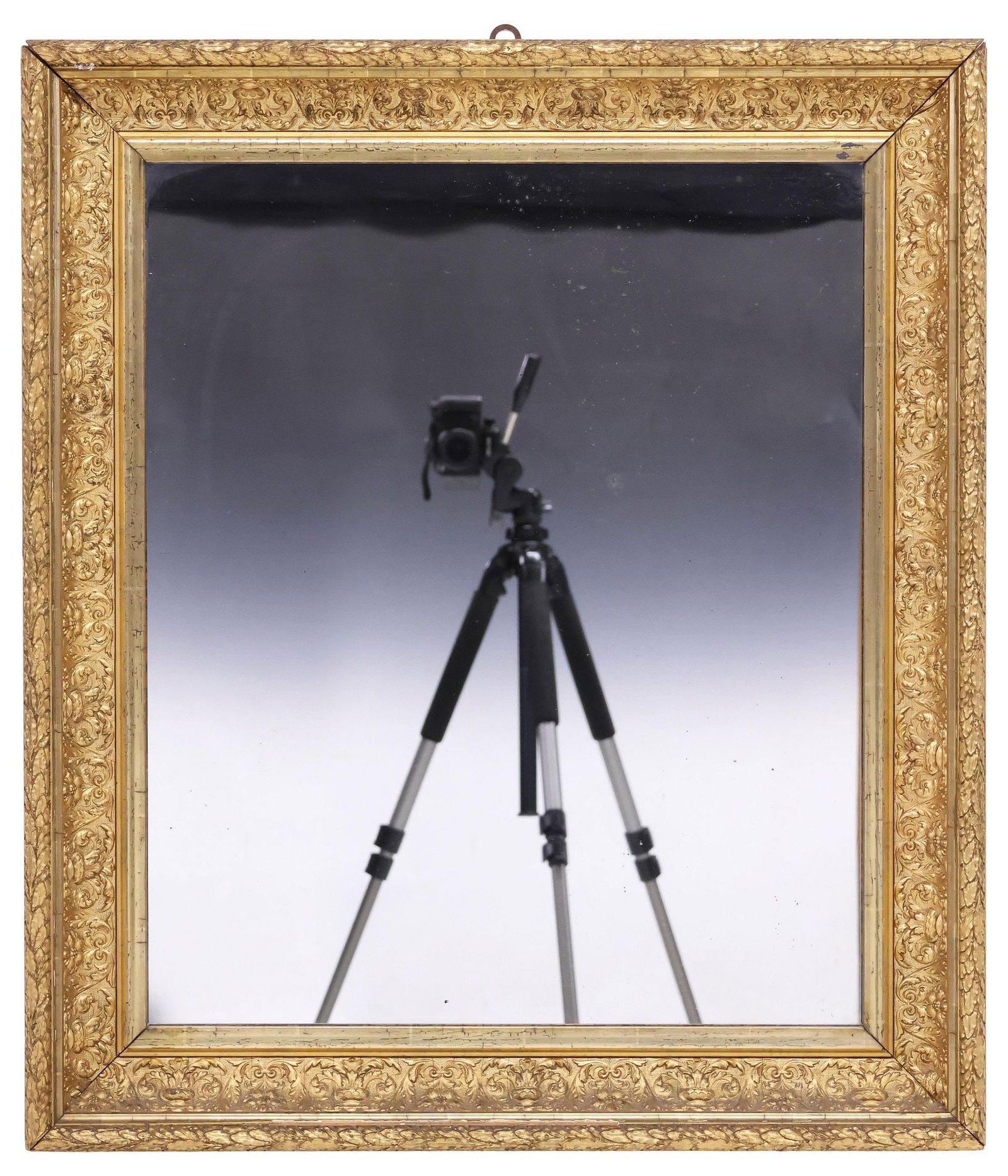 FRENCH MOLDED GILTWOOD RECTANGULAR WALL MIRROR - 2