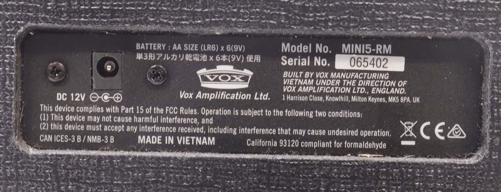 VOX MINI5 RHYTHM MODELING GUITAR AMPLIFIER - 4