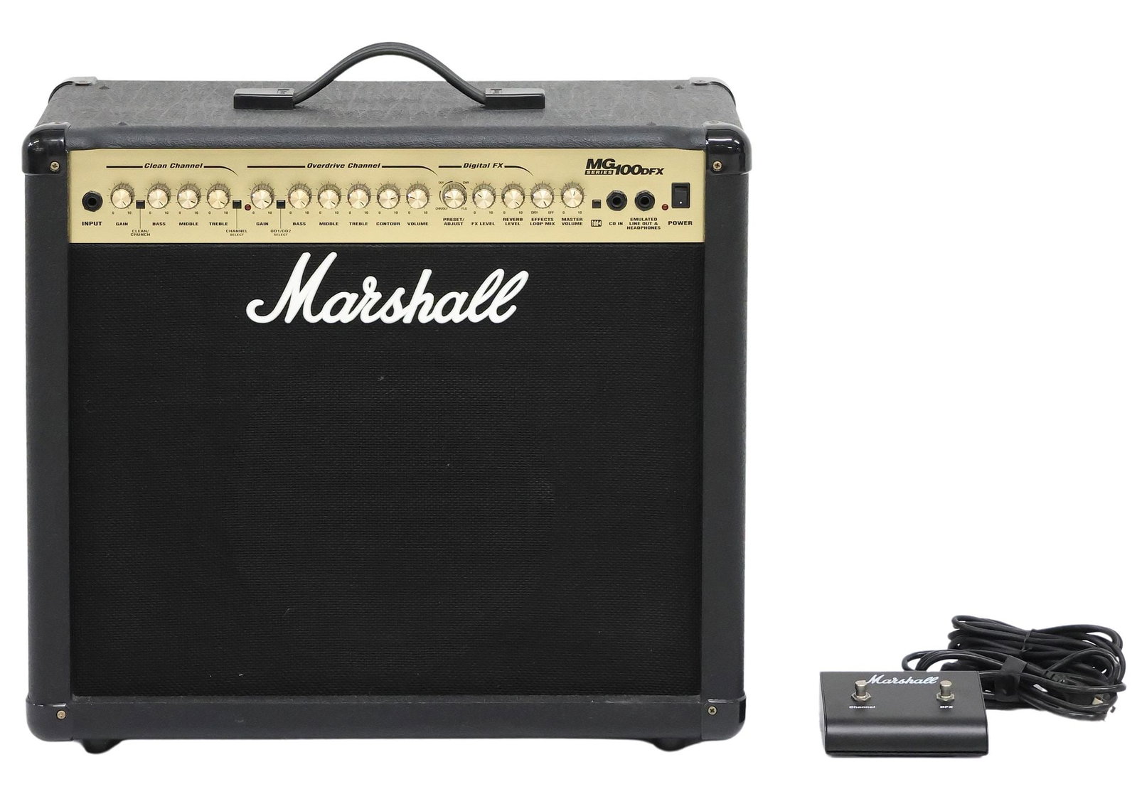 MARSHALL MG100DFX GUITAR COMBO AMP & FOOTSWITCH (1 of 10)