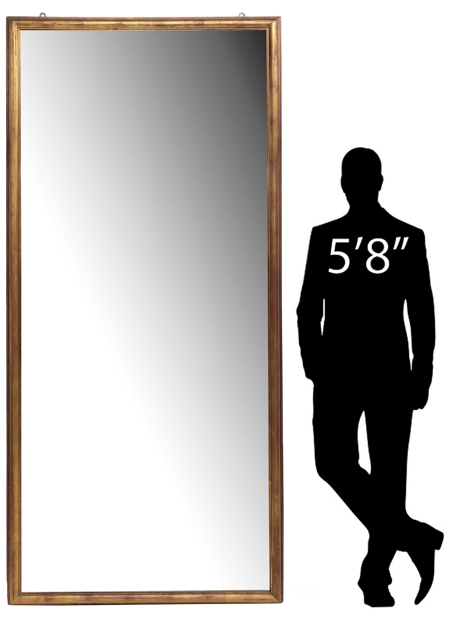 MONUMENTAL ITALIAN GILTWOOD MIRROR, 89"H (1 of 4)