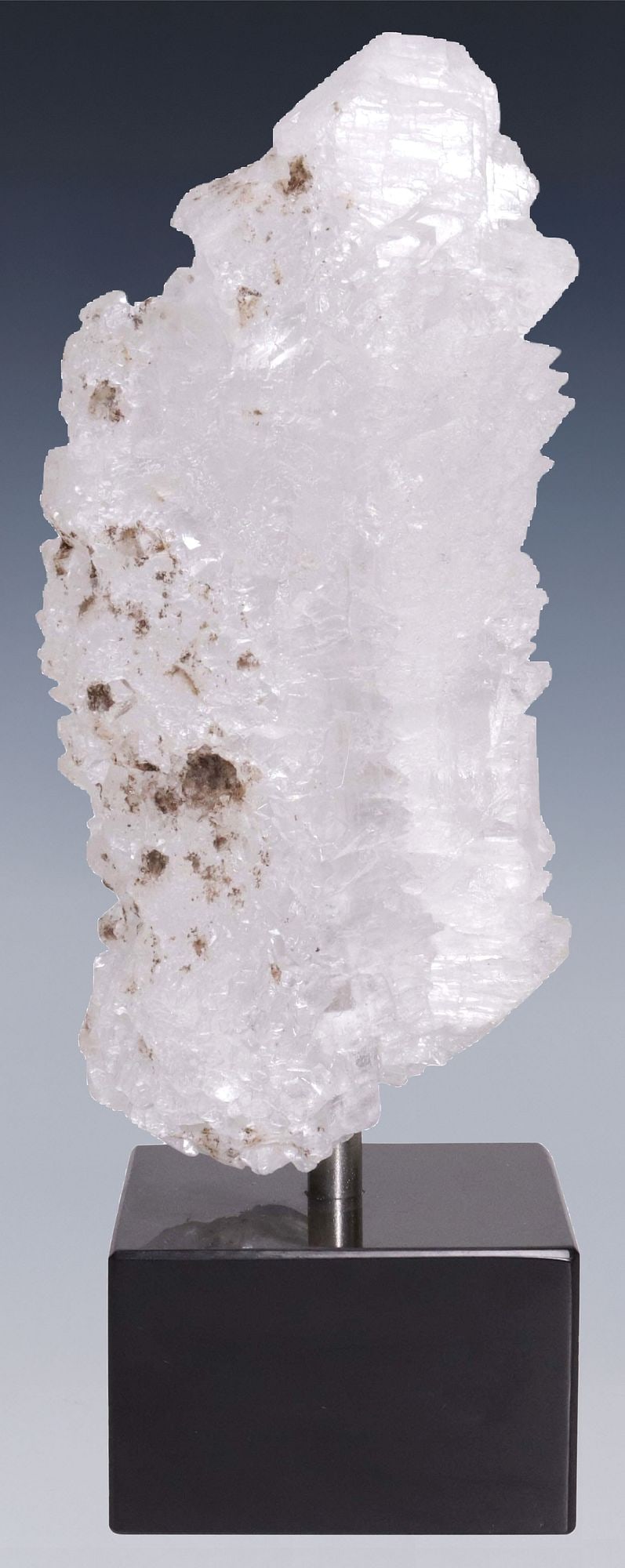 GEOLOGICAL FISHTAIL SELENITE SPECIMEN ON MARBLE BASE (1 of 3)