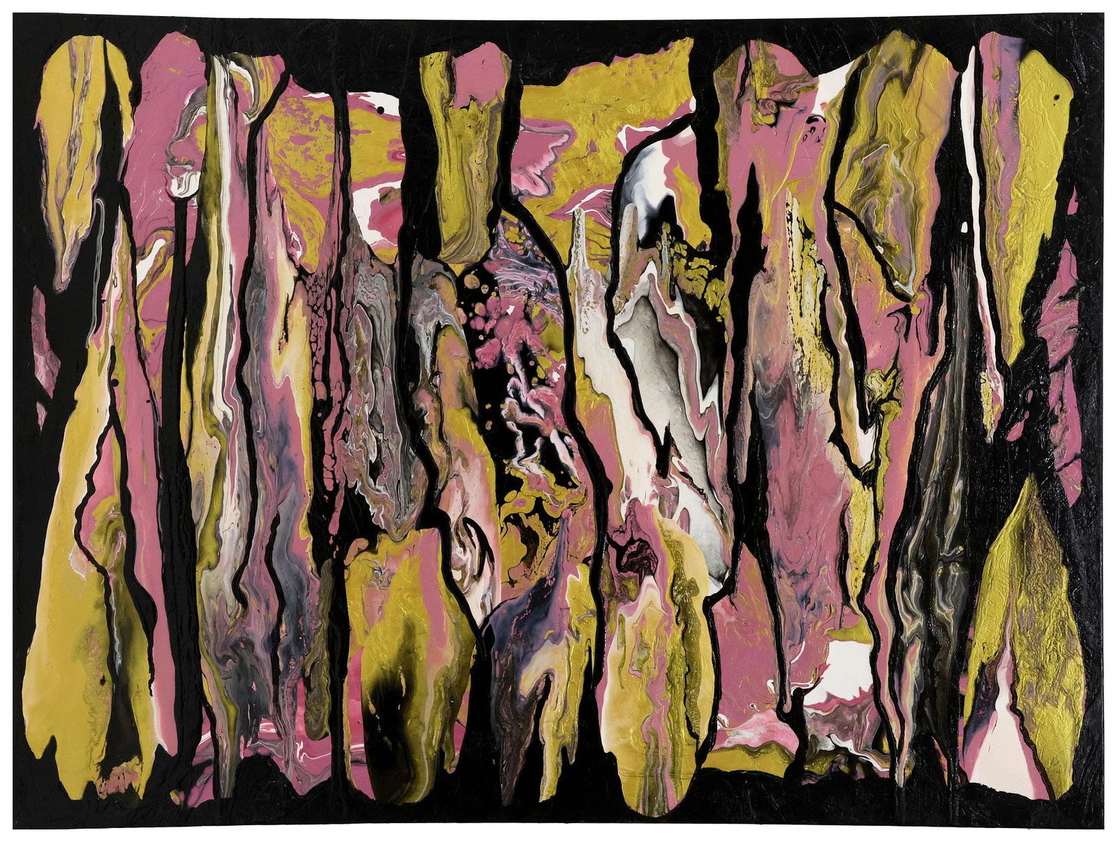 PETRONELLA GREER (B.1945) PAINTING, 'WILD HORSE GATHERINGS,' 48" X 36" (1 of 5)