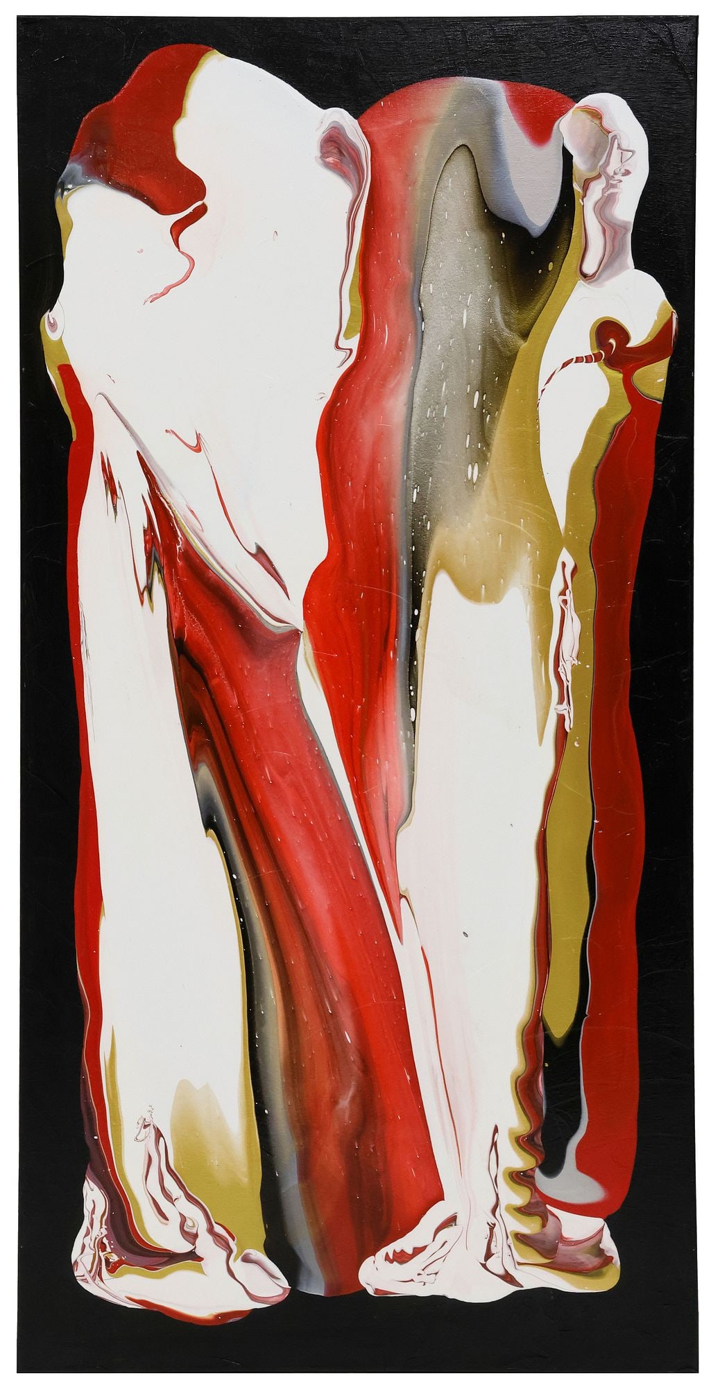 PETRONELLA GREER (B.1945) PAINTING, 'THE ART OF THE FOLD,' 48" X 24" (1 of 5)
