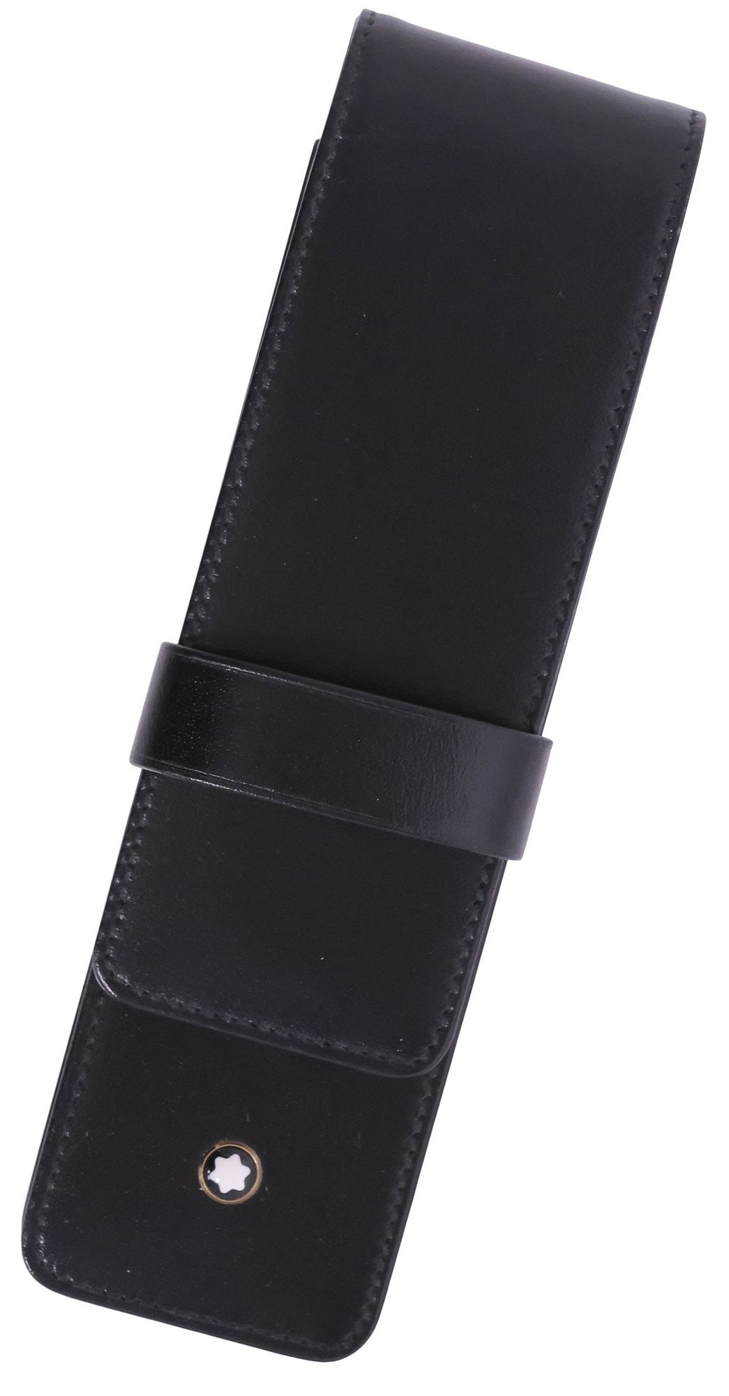 MONTBLANC BLACK LEATHER SLOTTED PEN CASE (1 of 10)