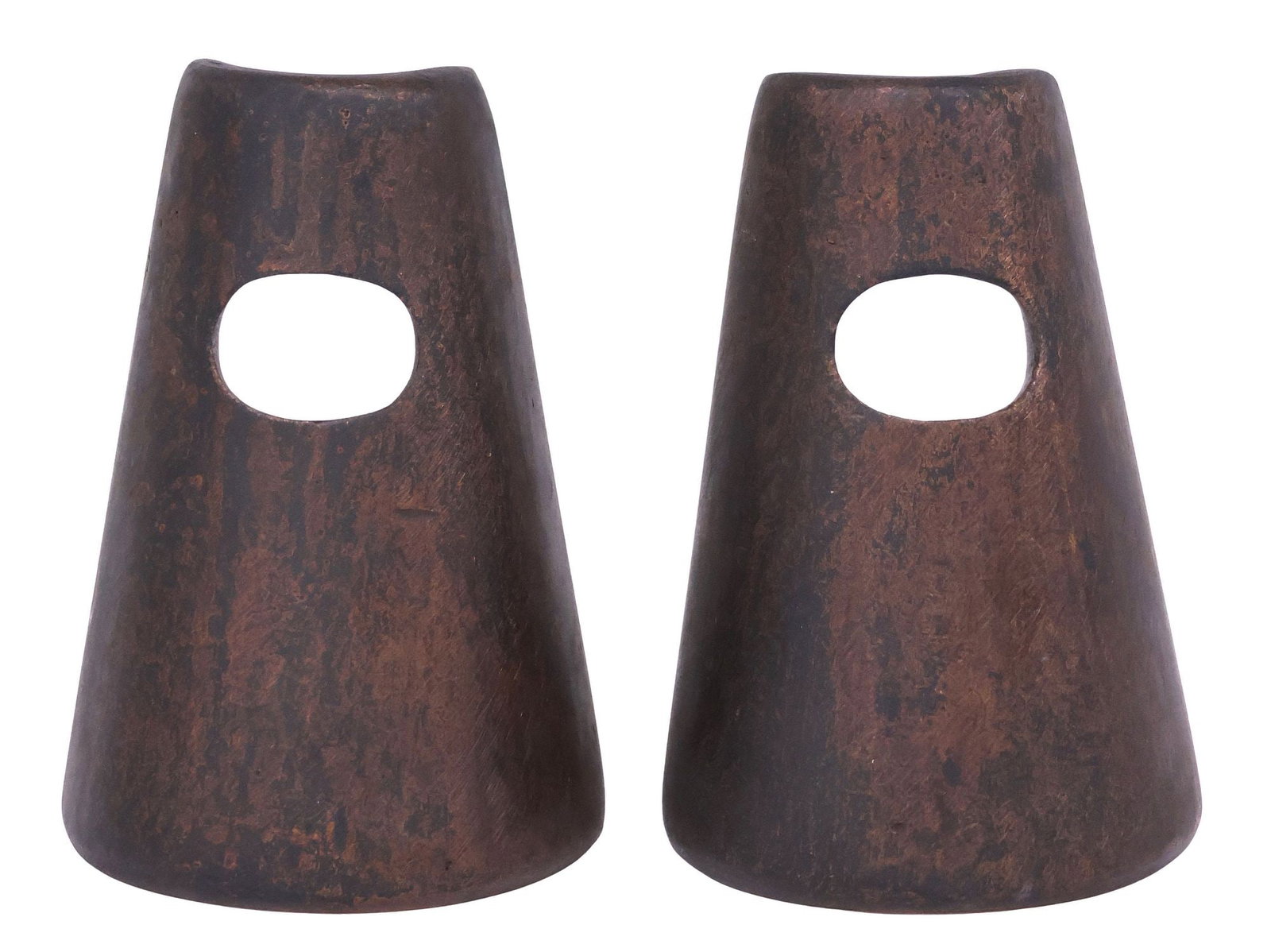 (2) CARL AUBOCK II (1900-1957) SCULPTURAL BRASS BOOKENDS, MODEL 4843 (1 of 5)