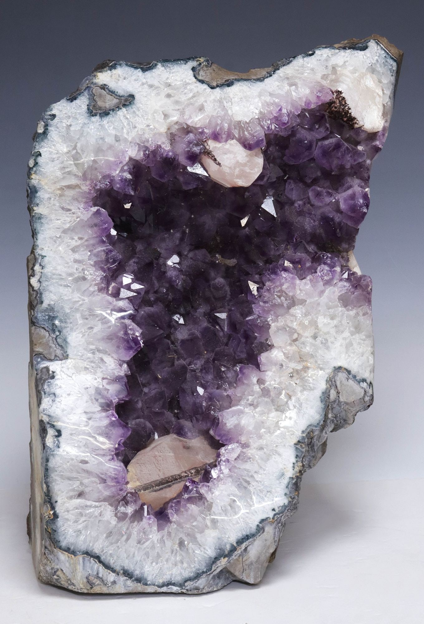 LARGE GEOLOGICAL AMETHYST SPECIMEN, 17.5"H (1 of 3)