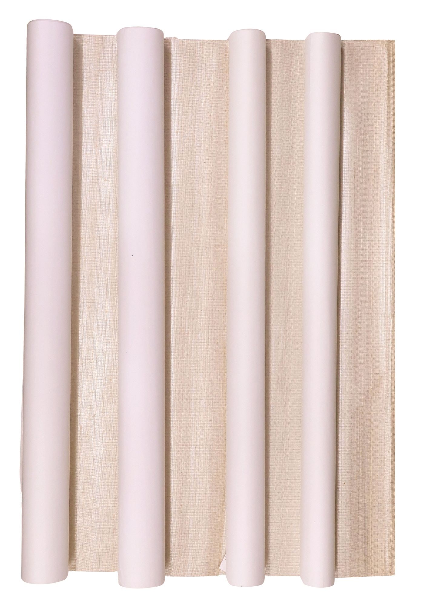 (4) JAPANESE WOVEN METALLIC SILK & GRASSCLOTH WALLPAPER ROLLS (1 of 5)