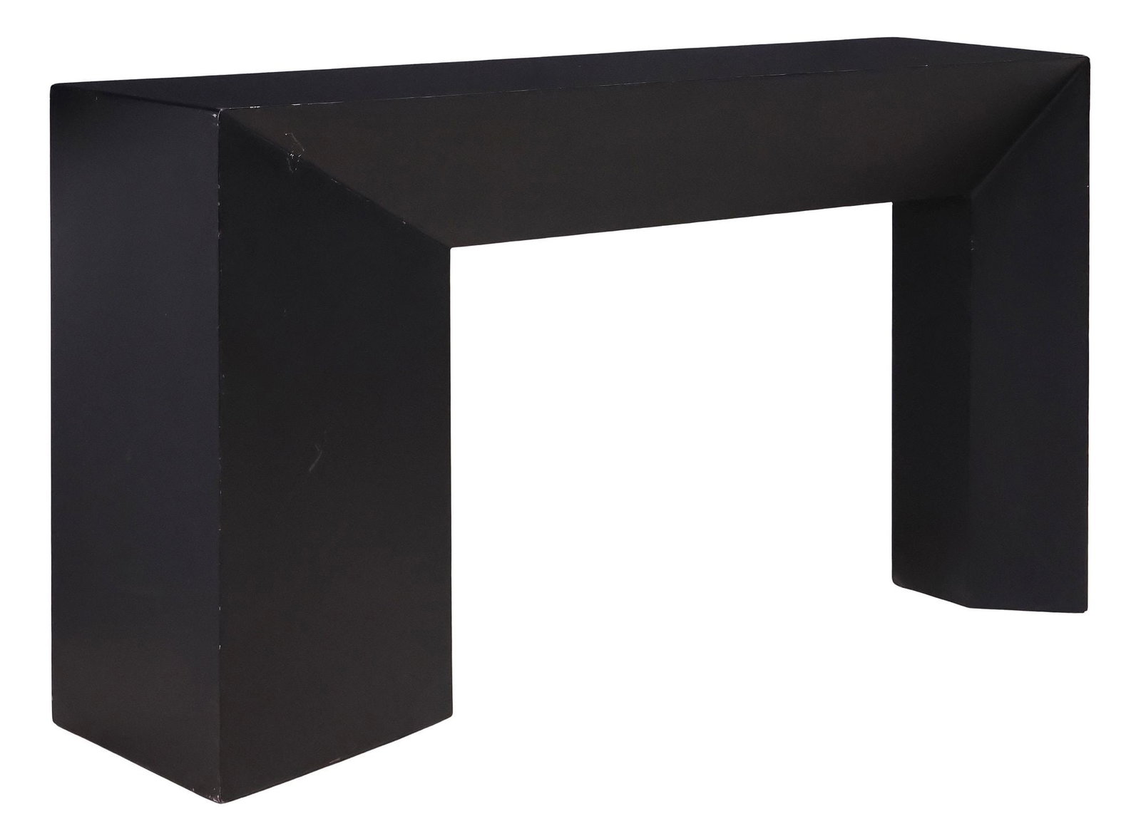LARGE DESIGNER ARTERIORS 'McKINLEY' BLACKENED IRON CONSOLE TABLE (1 of 5)