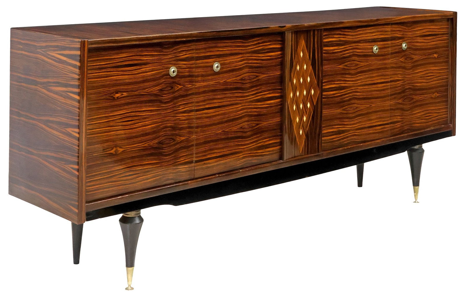 FRENCH MID-CENTURY MODERN LACQUERED & INLAID SIDEBOARD (1 of 7)