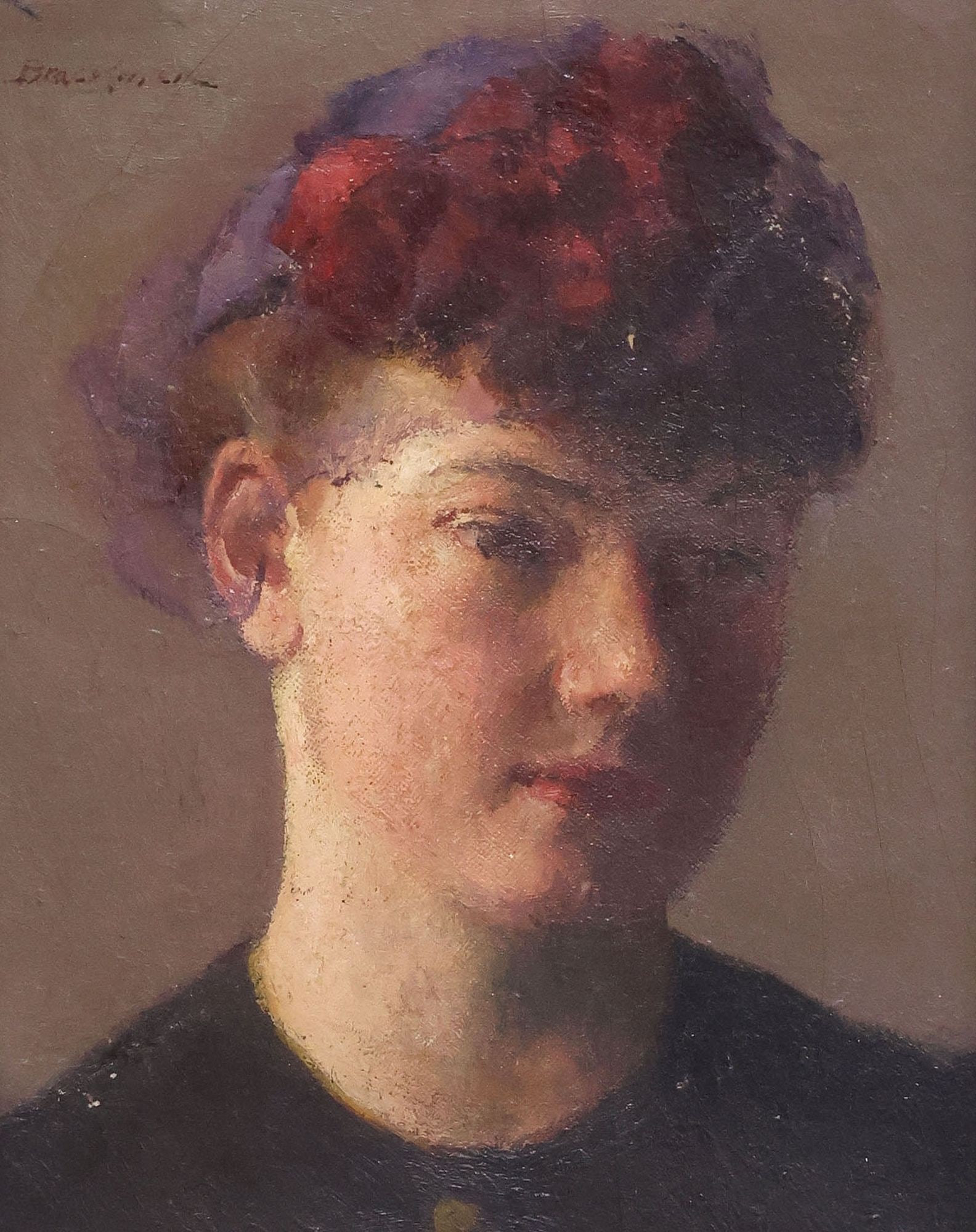 ROBERT BRACKMAN (1898-1980) OIL PAINTING, PORTRAIT OF A YOUNG WOMAN (1 of 5)