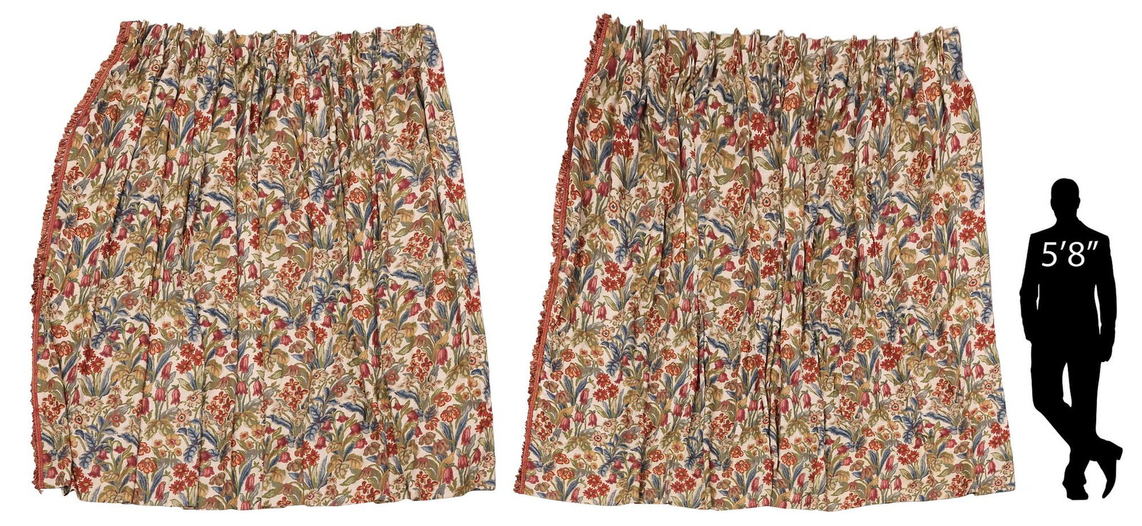 (2) KRAVET (ATTRIB.) 'BUCHERON' CUSTOM FLORAL CURTAIN DRAPERY PANELS (1 of 5)