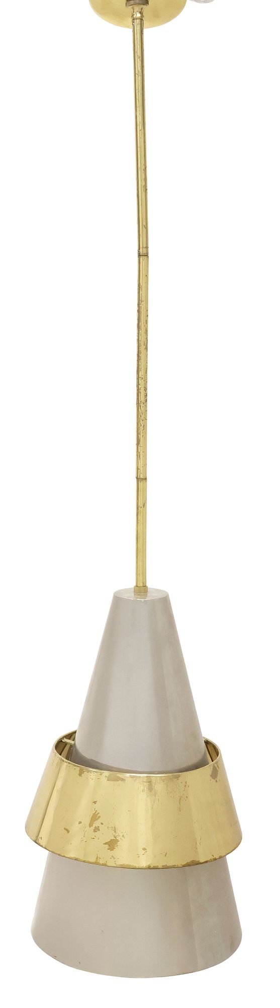 ARTERIORS 'CARLETTO' DESIGNER SILVER-TONE METAL & BRASS PENDANT LIGHT (1 of 3)