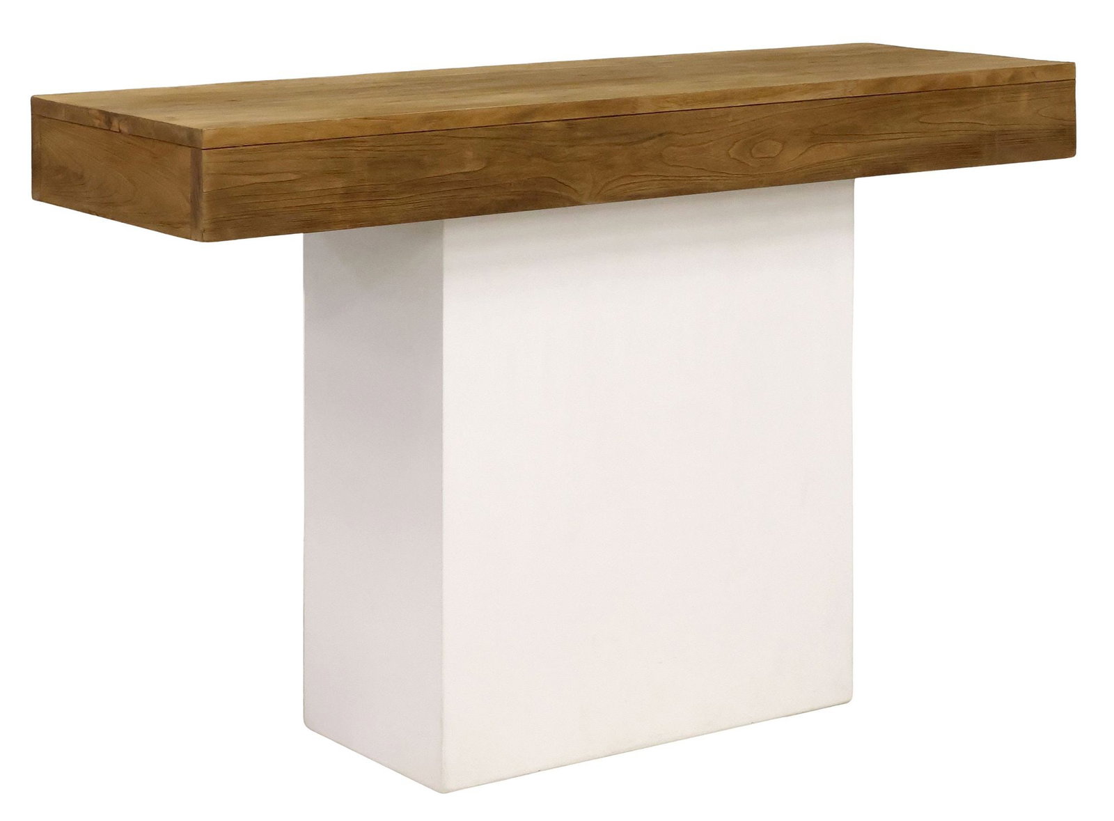 CONTEMPORARY SAVERTI 'FINO' TEAK & CONCRETE CONSOLE TABLE (1 of 5)