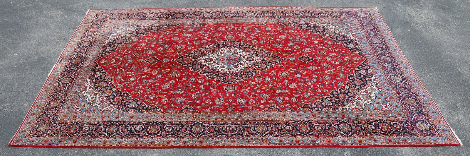 LARGE ESTATE HAND-TIED WOOL RUG, 19'2" X 12'11" (1 of 3)