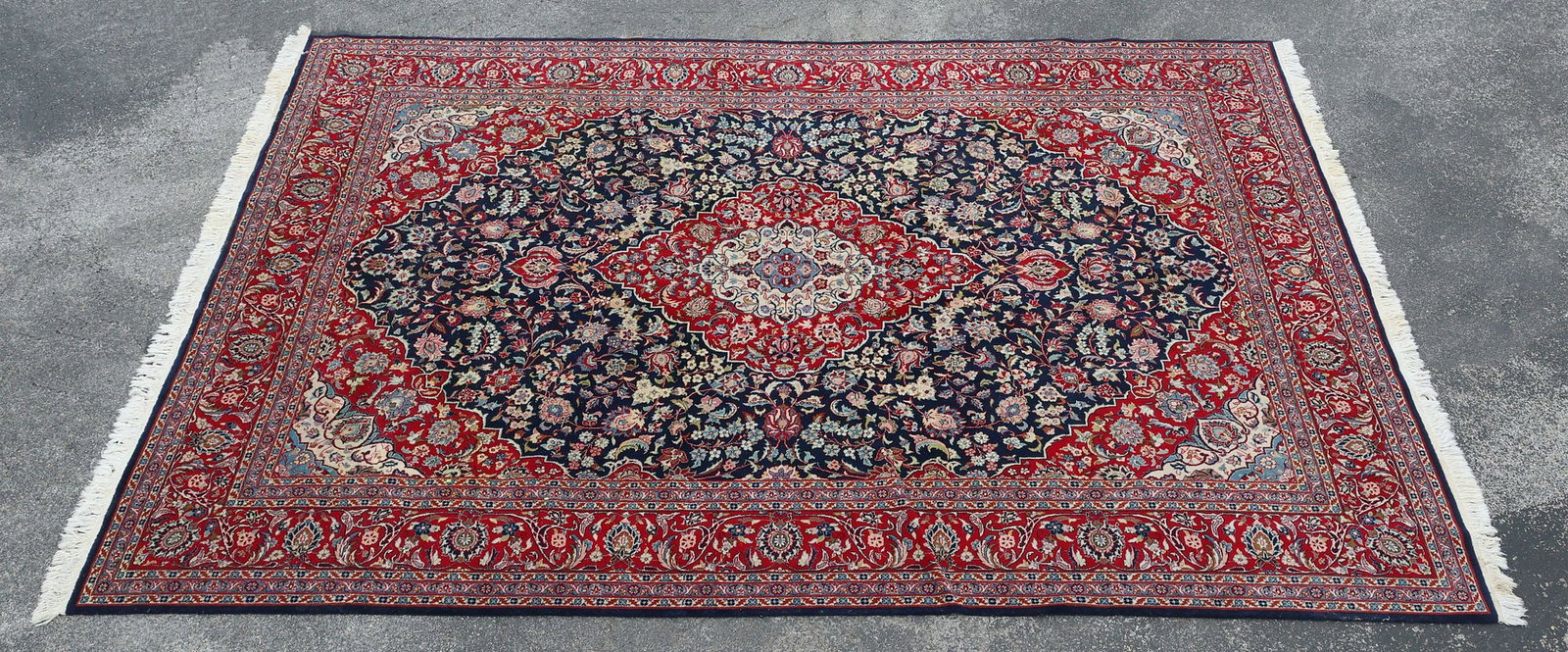LARGE ESTATE HAND-TIED WOOL RUG, 14'2" X 12' (1 of 3)