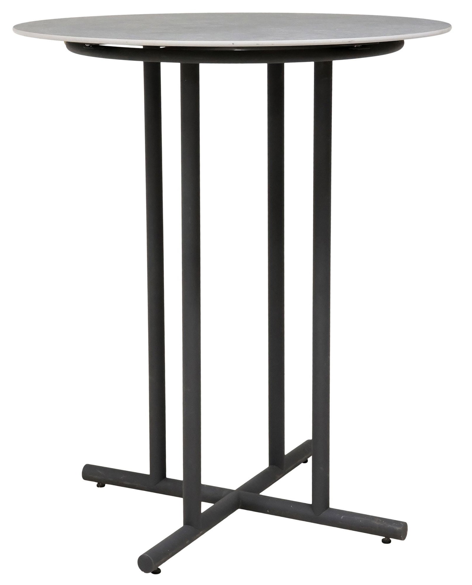 CONTEMPORARY GLOSTER 'WHIRL' CIRCULAR METAL BAR-HEIGHT PATIO TABLE (1 of 6)