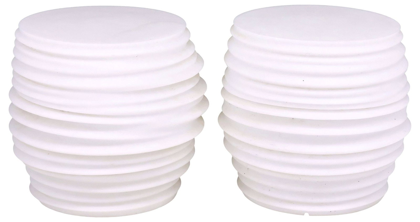(2) HARRY-PAUL FOR DEDON 'BABYLON' ILLUMINATED PLASTIC PATIO STOOLS / SIDE TABLES (1 of 6)