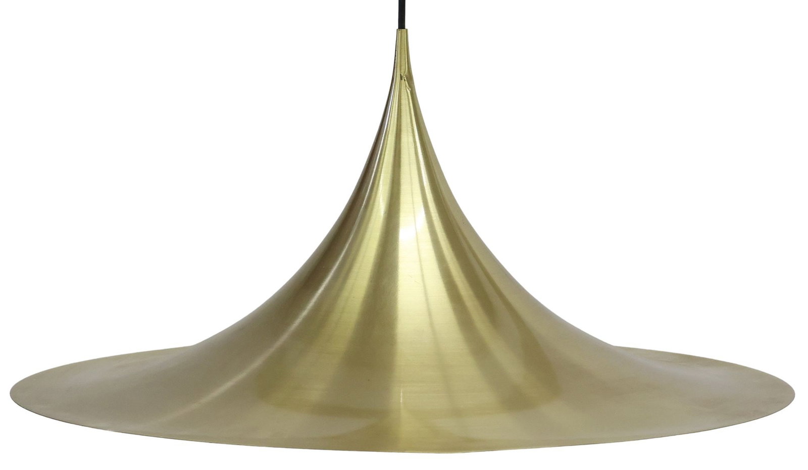 MODERN DANISH FOG & MORUP (ATTRIB.) TAPERED BRASS PENDANT LIGHT (1 of 4)